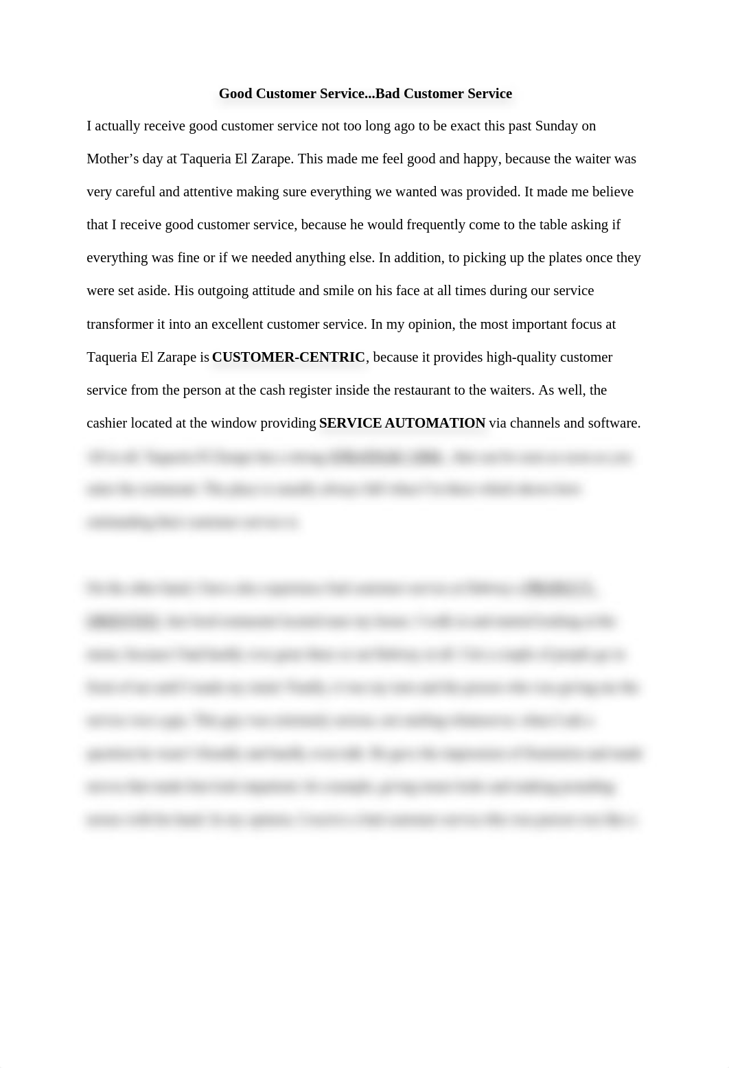 Discussion Question Good Customer Service Bad Customer Service.docx_dreo25st5w8_page1