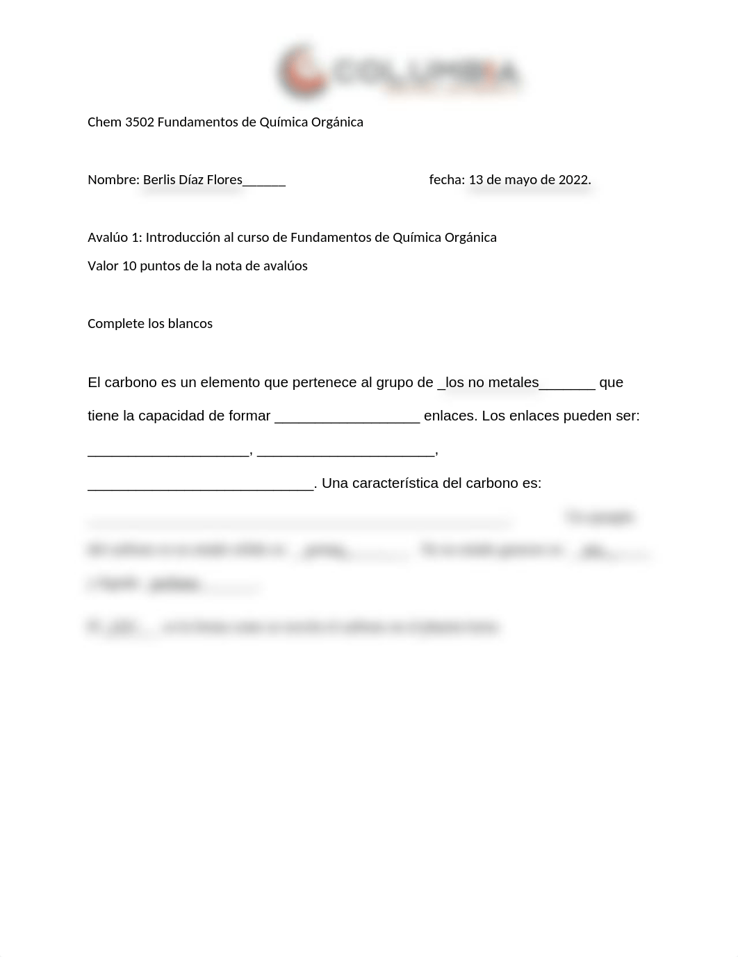 Avalúo 1 Introdución al curso Fundamentos de Química Orgánica.docx_drerqelj2nc_page1