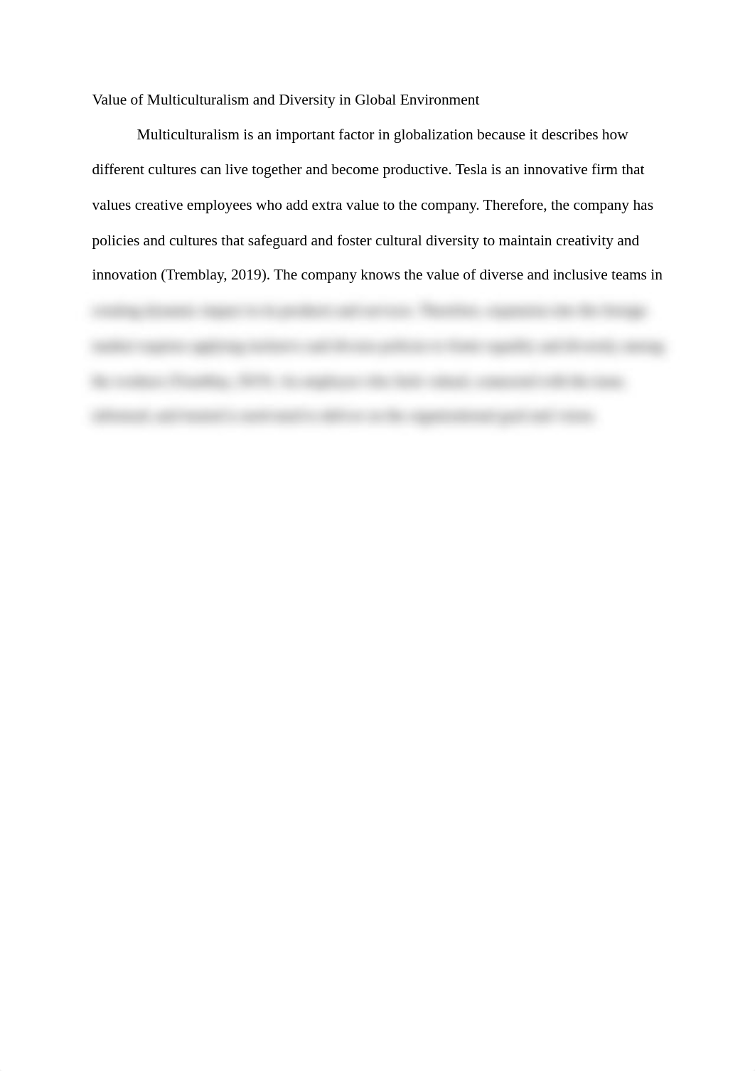 Value of Multiculturalism and Diversity in Global Environment.docx_drevlkflghn_page1