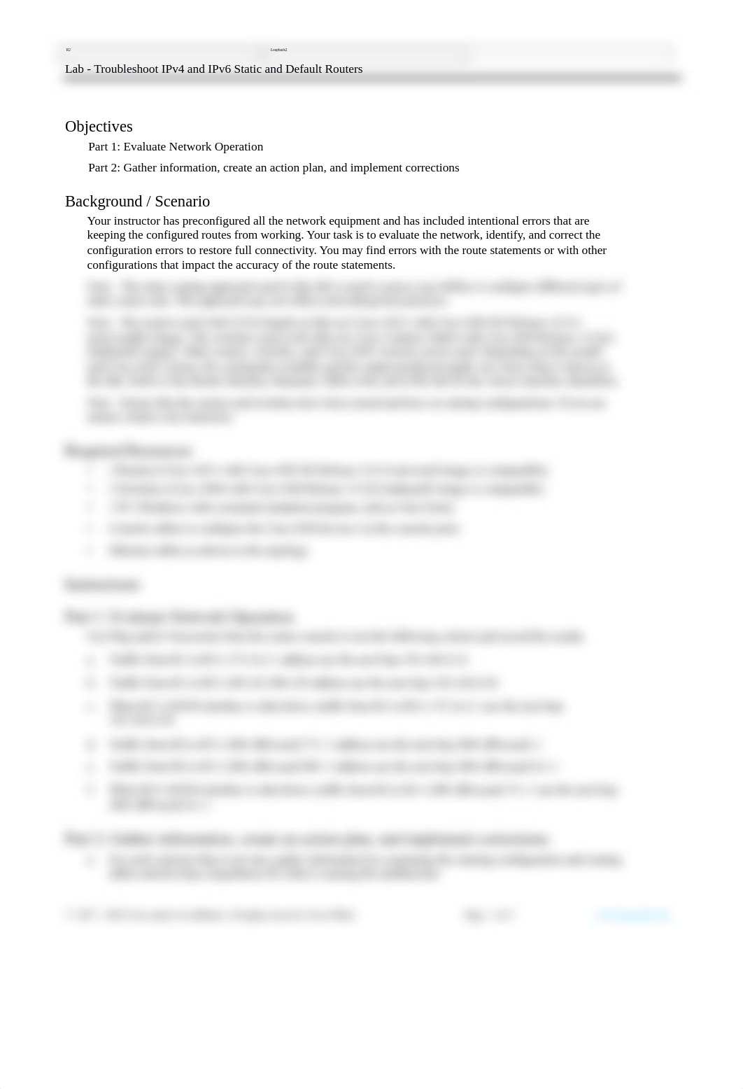 16.3.2 Lab - Troubleshoot IPv4 and IPv6 Static and Default Routes.docx_drfcwqn31o2_page2