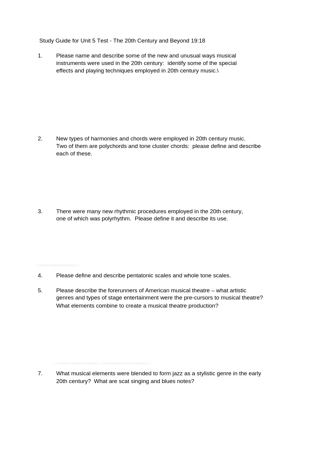 Study Guide for Unit 6Test - The 20th Century and Beyond 19:18_drffblfk035_page1