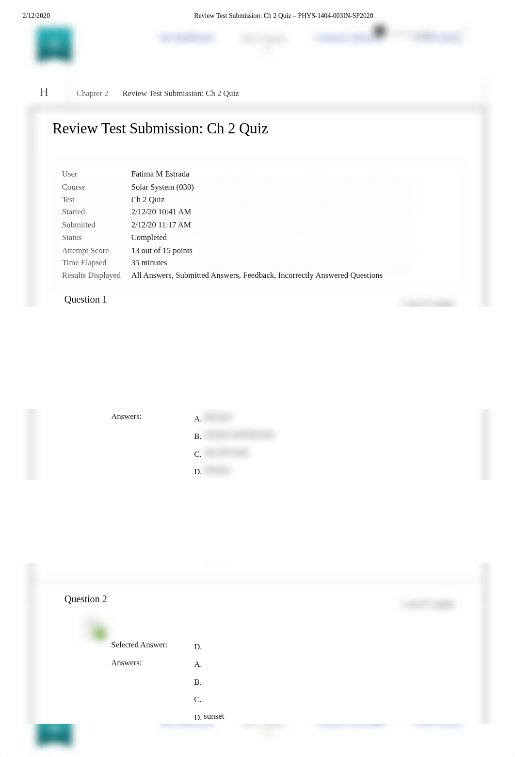 Review Test Submission_ Ch 2 Quiz - PHYS-1404-003IN-SP2020.pdf_drfpup7wzf0_page1