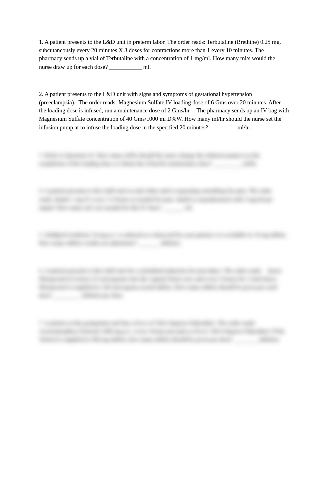 Medication Calculation Test OB Sample Fall 2014 (1)_drg1ti3gulp_page1