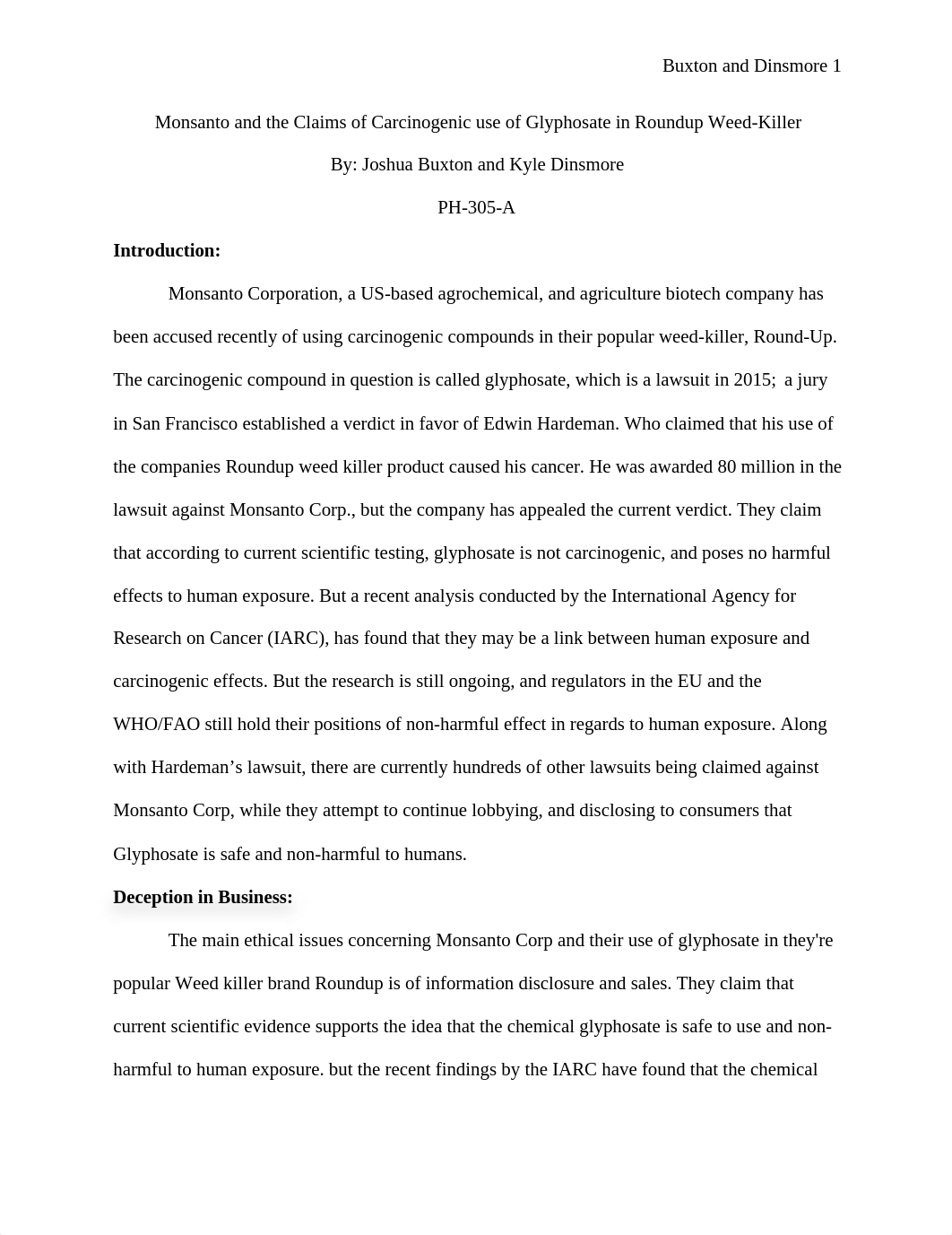 Business Ethics: Josh Buxton - Kyle Dinsmore_drg62u76j6s_page1