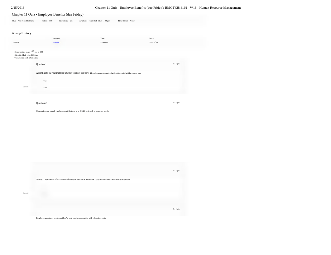 Chapter 11 Quiz - Employee Benefits_ BMGT428 4161 - W18 - Human Resource Management.pdf_drgkpnr0iwg_page1