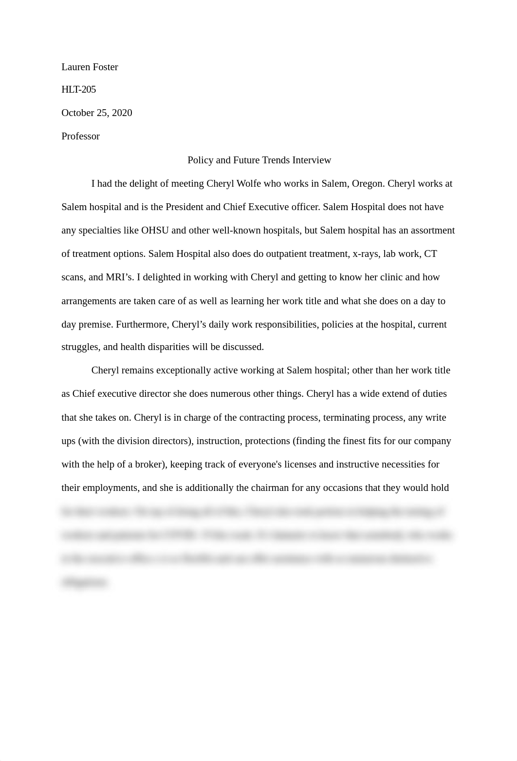 HLT-205 Policy & Future Trends Interview.docx_drgle955r38_page1