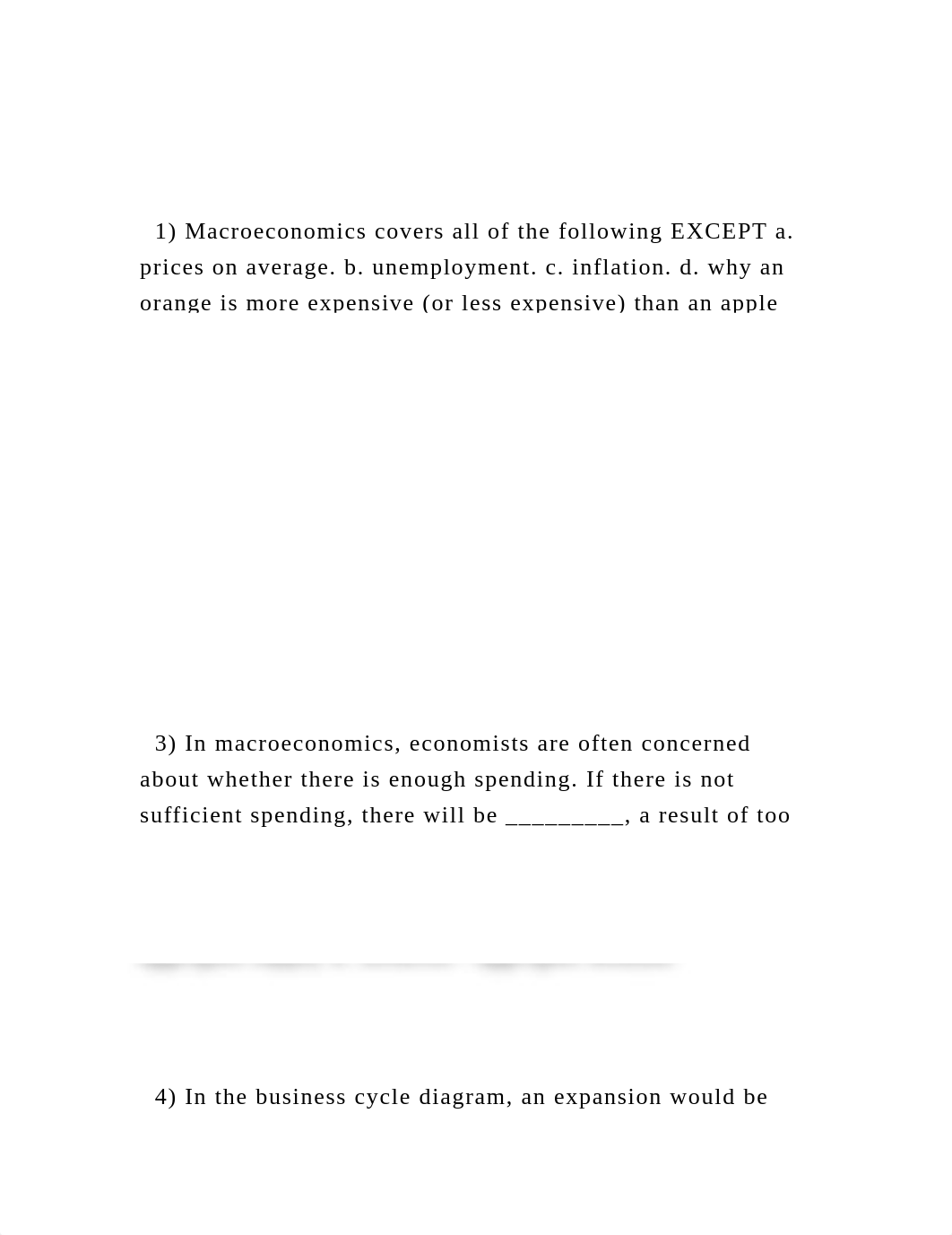 1) Macroeconomics covers all of the following EXCEPT a. prices .docx_drgo14su2dg_page2