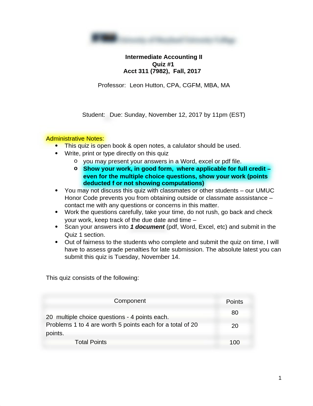 Maulee Patel - ACCT 311 Quiz # 1 Fall, 2017 (7982)  (w out answers).docx_drgs9p4k9vc_page1