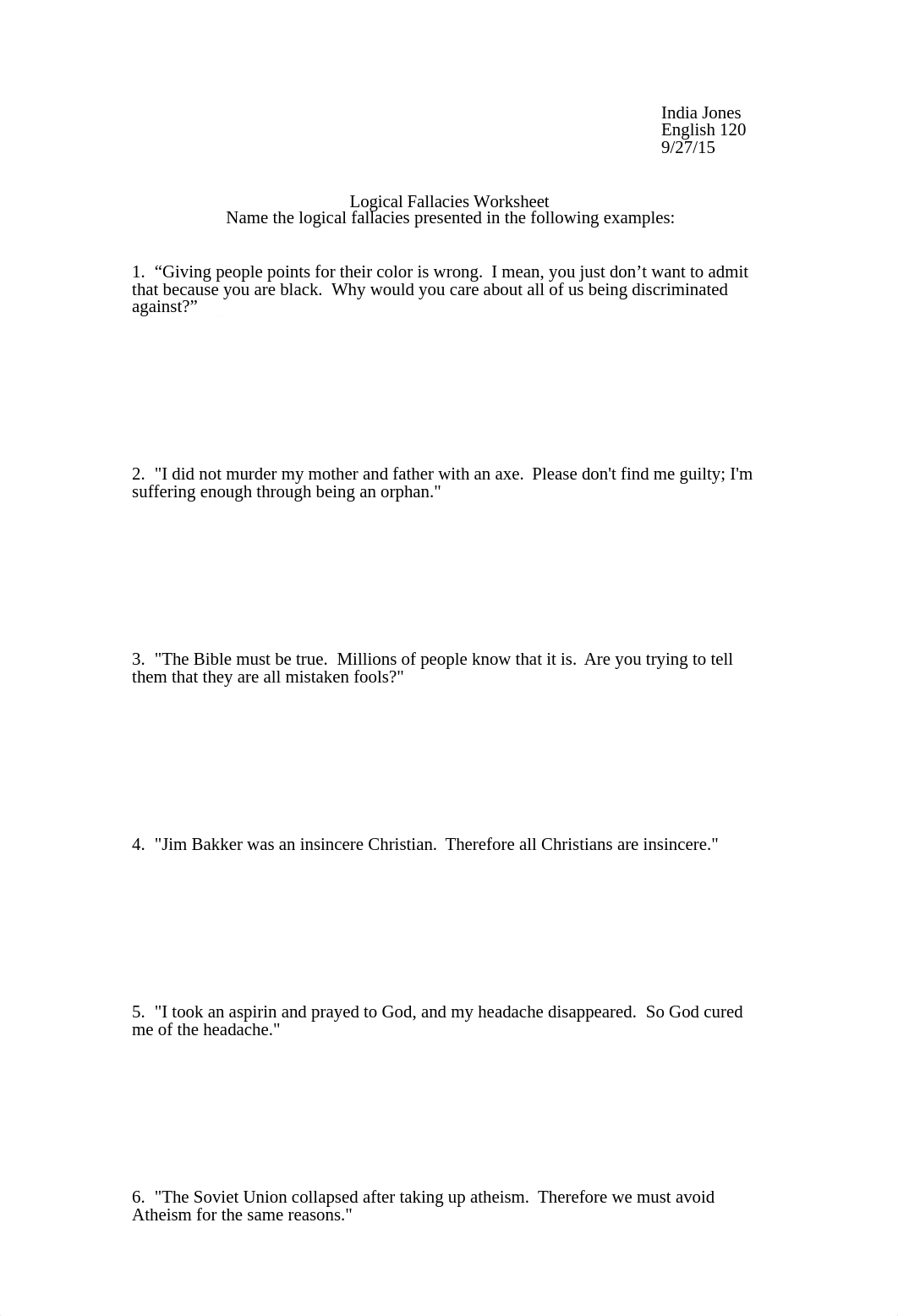 Eng 120 Logical Fallacies worksheet.doc_drgx64ntb3l_page1