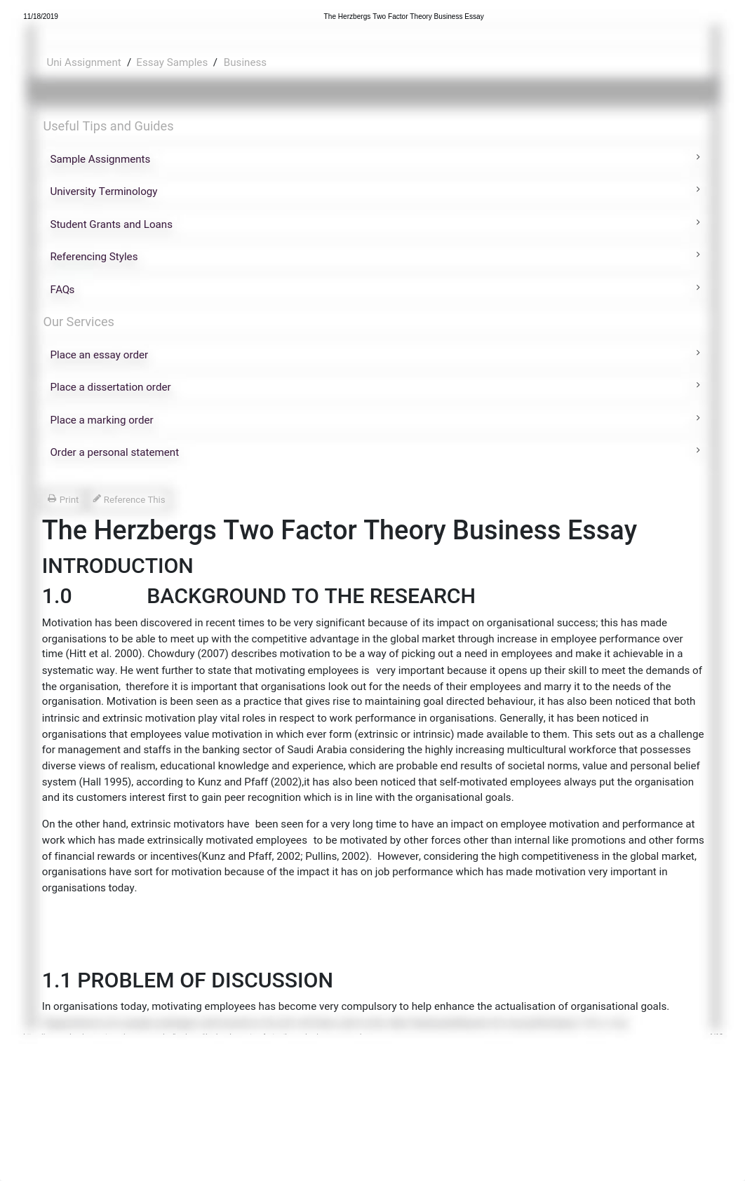 The Herzbergs Two Factor Theory Business Essay.pdf_drgxw6qjoxe_page1