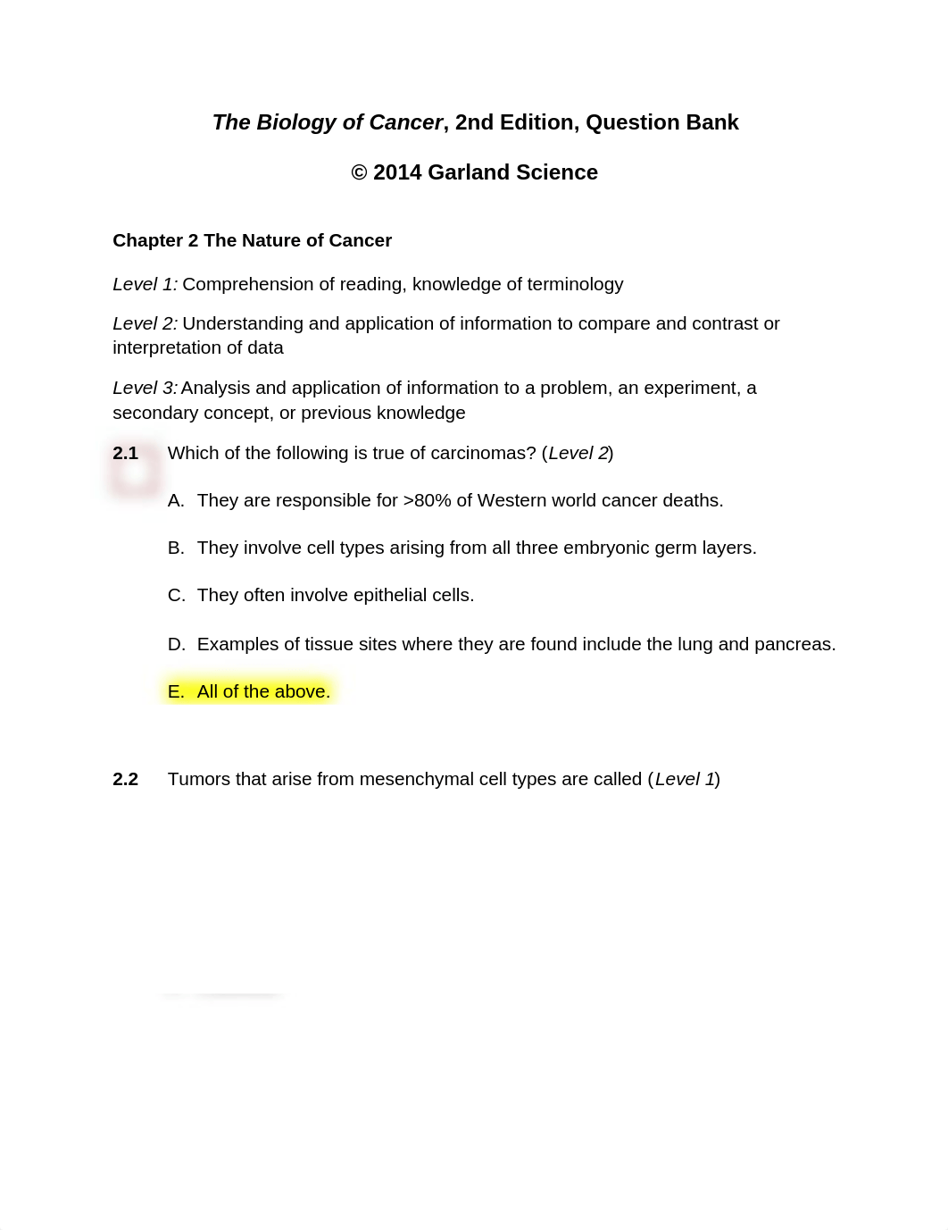 Some of Cancer Bio Test Bank.docx_drh1cg32pff_page1