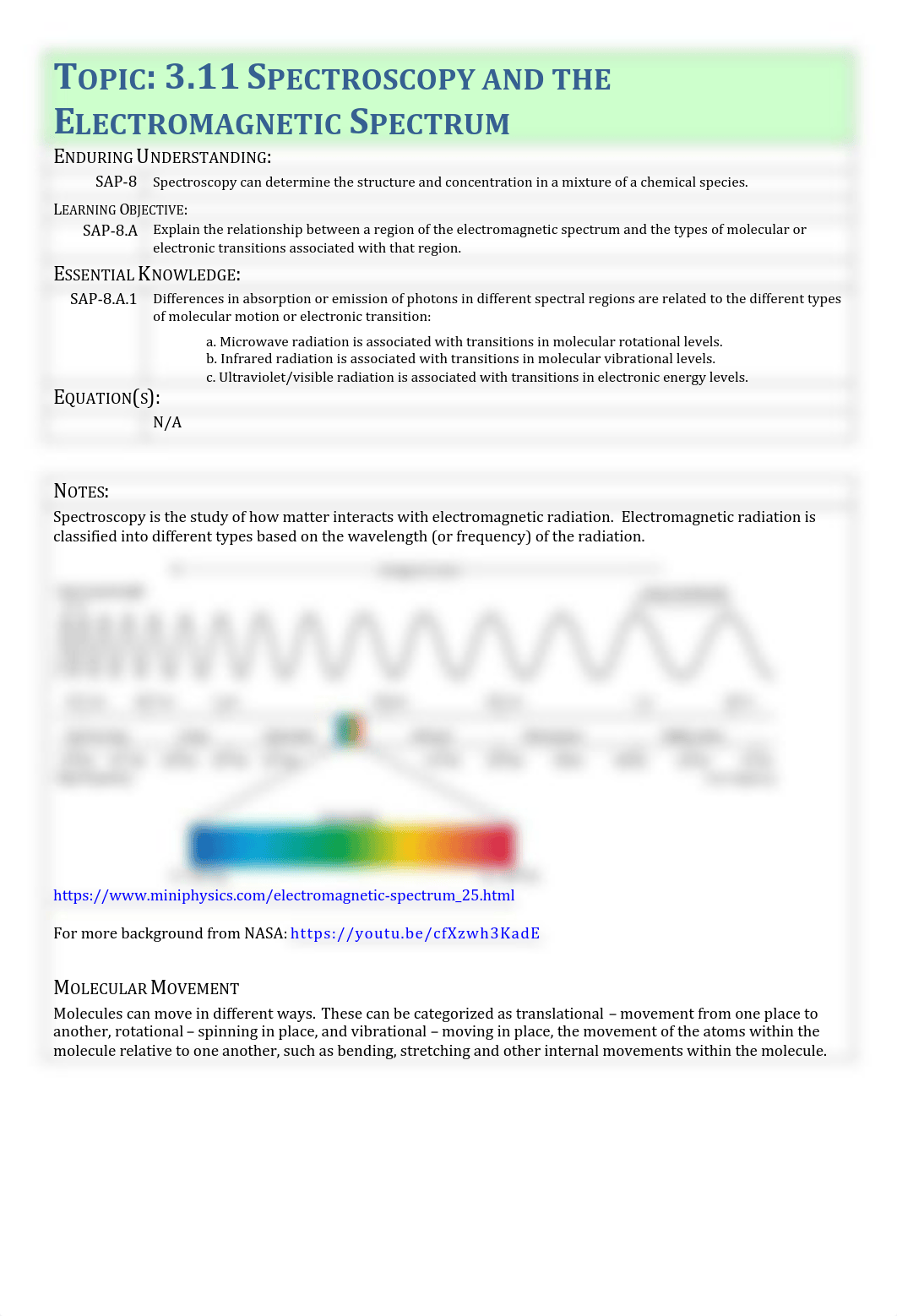 3.11 Spectroscopy and the Electromagnetic Spectrum Student.pdf_drh4hcywuz6_page1