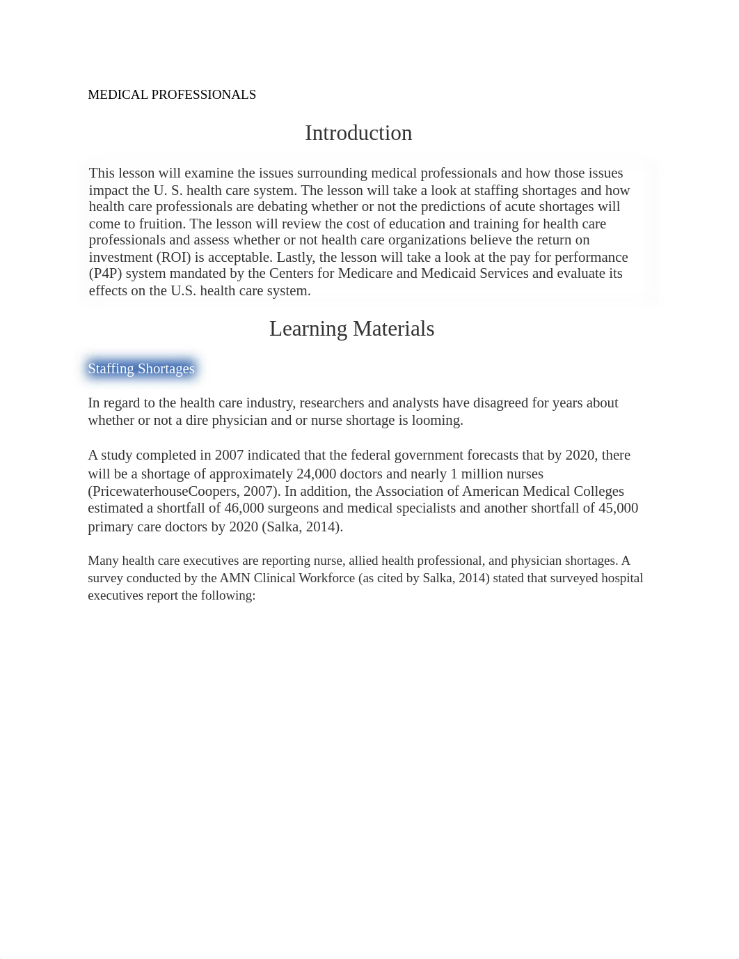 HCM 630 UNIT3 INTEL MEDICAL PROFESSIONALS.docx_drhikacpg6m_page1