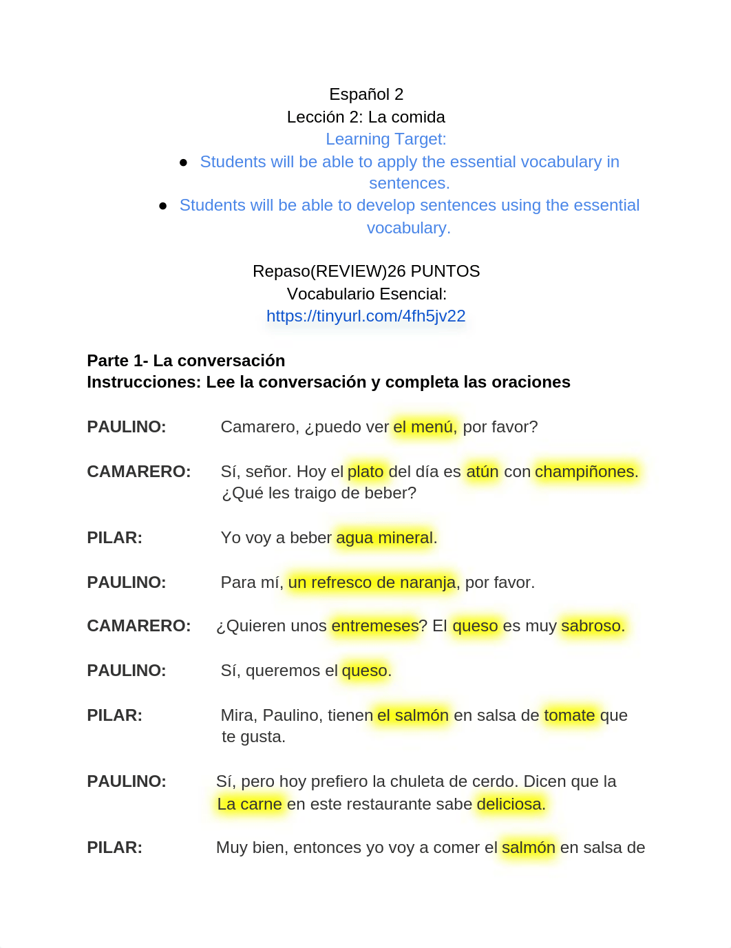 Repaso Lección 2- vocabulario, parte 3 Español 2.docx_drhus3uurk7_page1