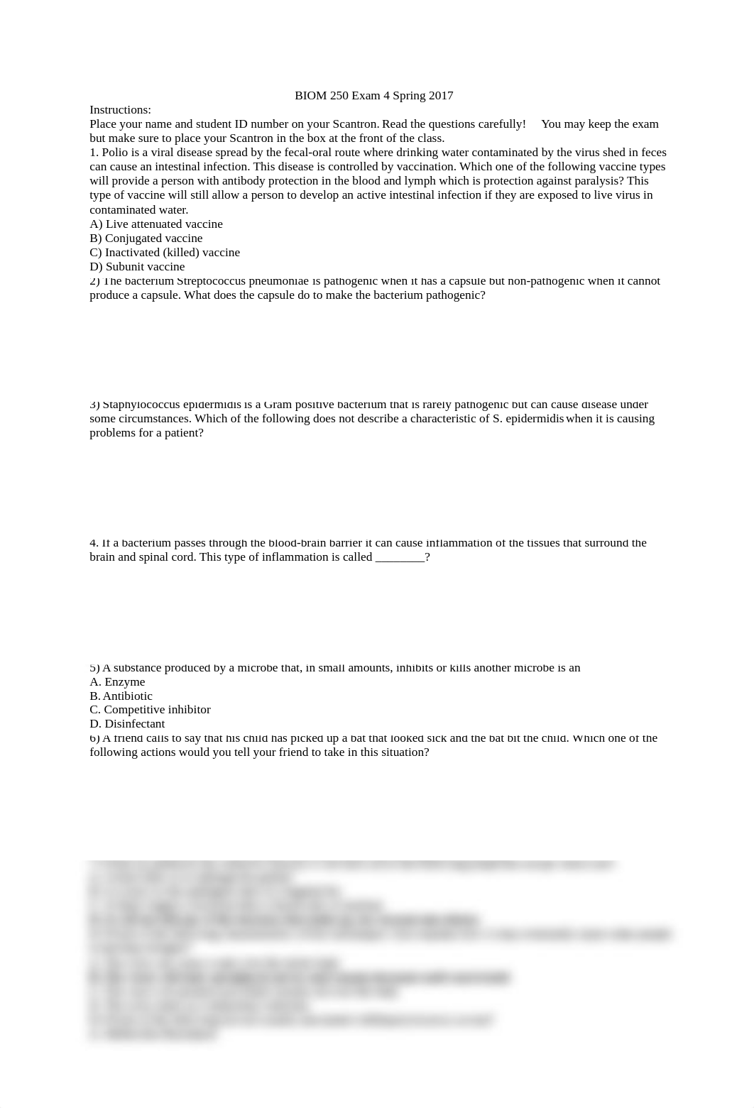 BIOM 250 Exam 4 Spring 2017.docx_drhyrzmm9j3_page1