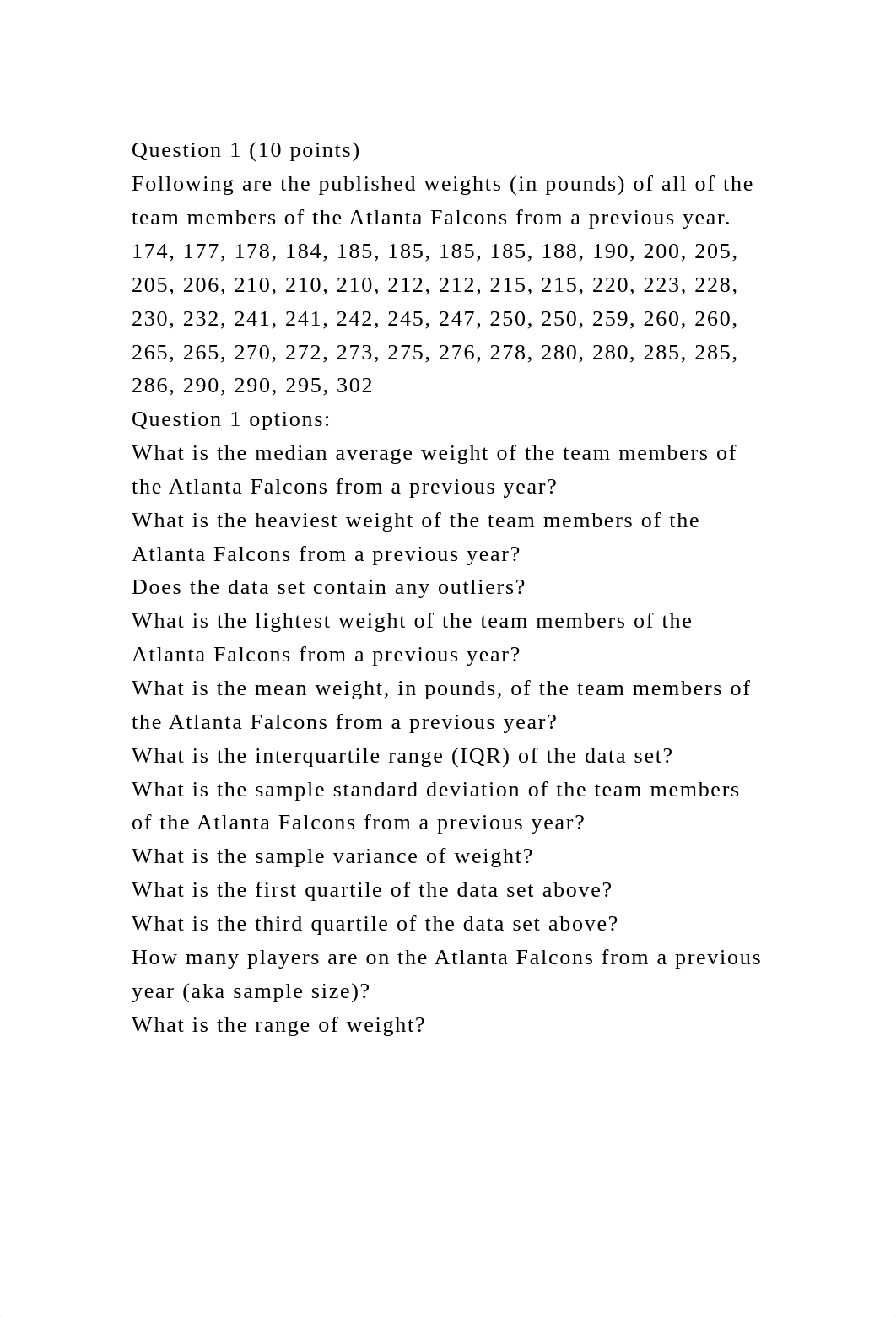 Question 1 (10 points)Following are the published weights (in poun.docx_dricgnn1mcn_page2