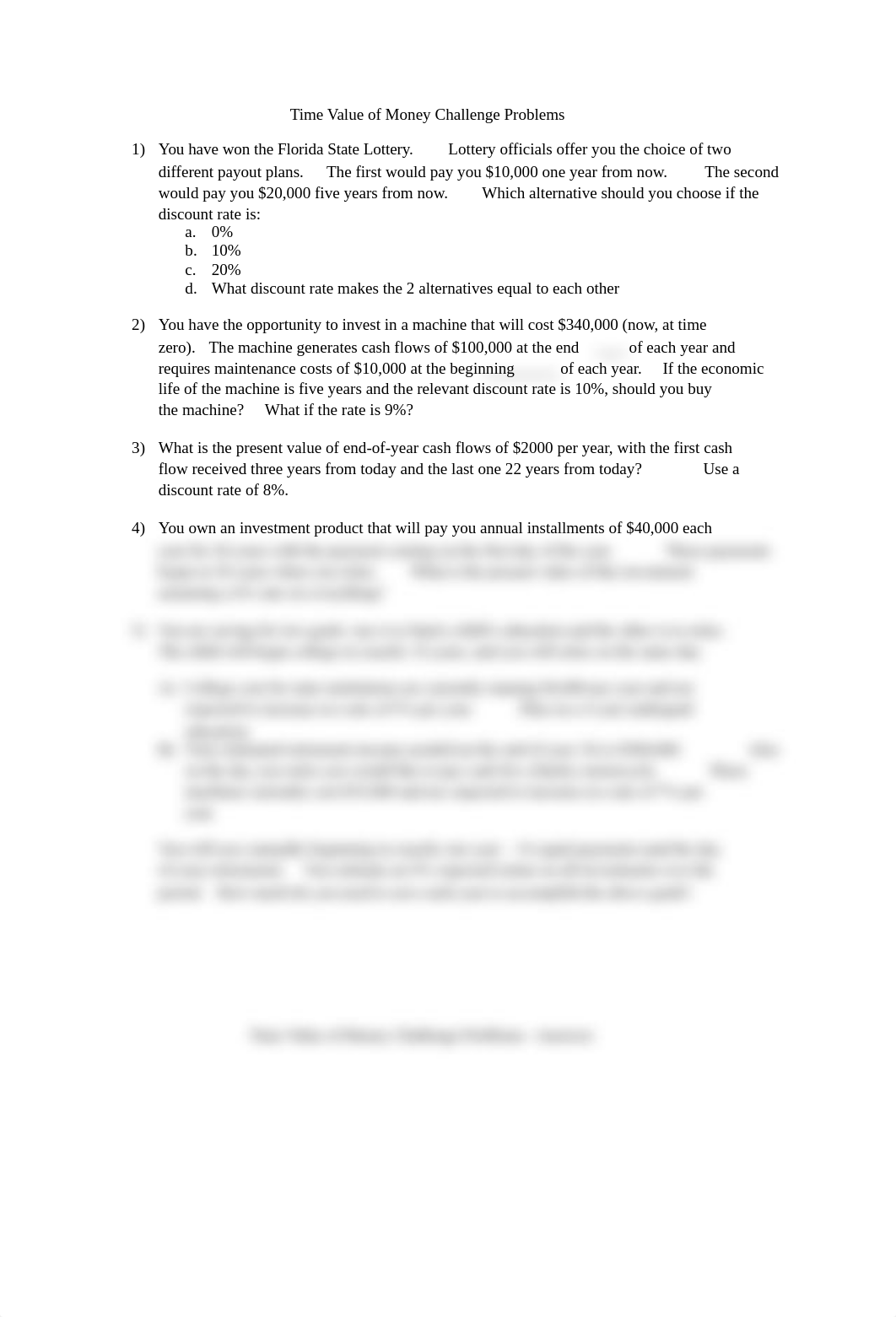 Time Value of Money Challenge Problems_drid417nw4t_page1