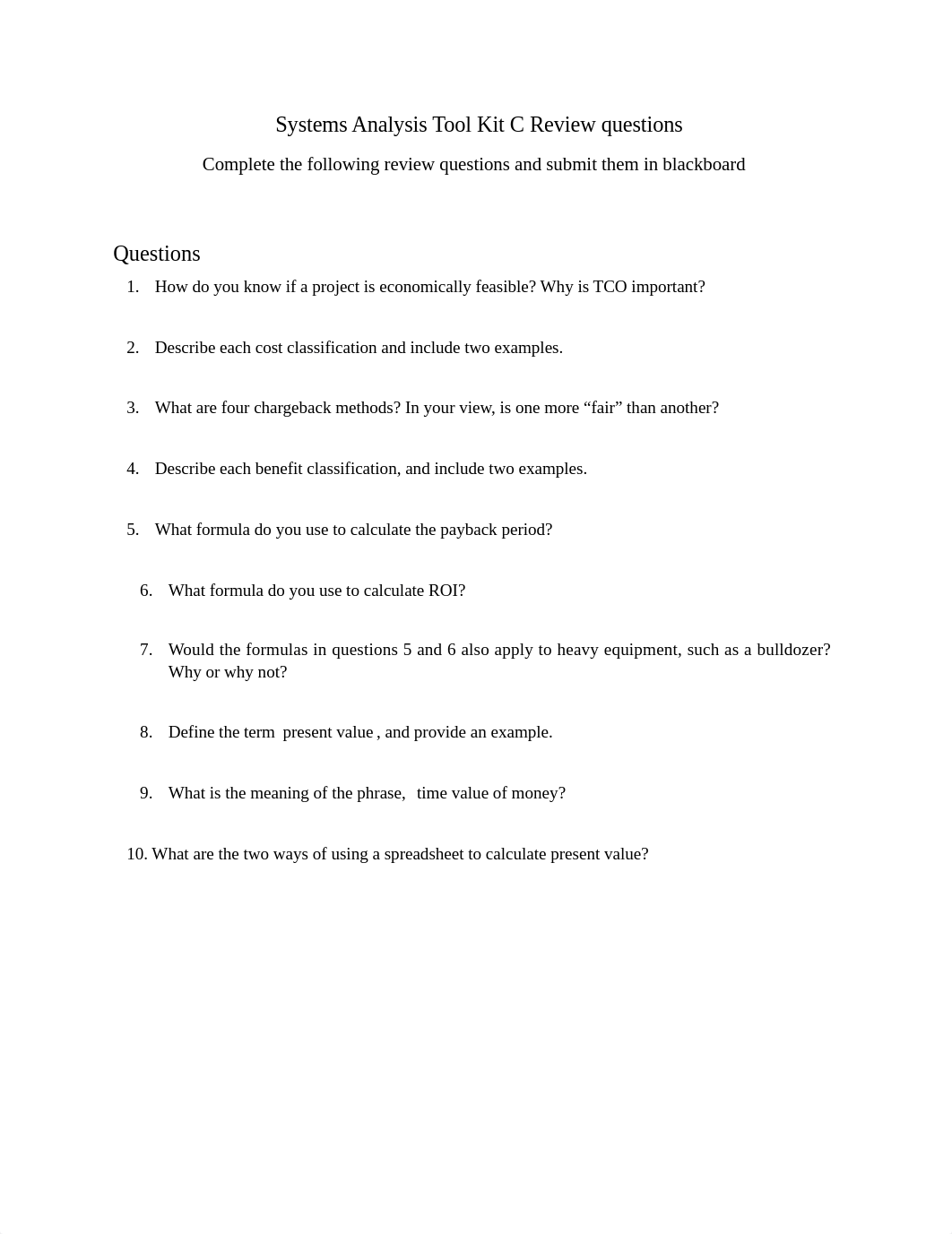 Systems Analysis Tool Kit C Review questions_drihrekhivk_page1