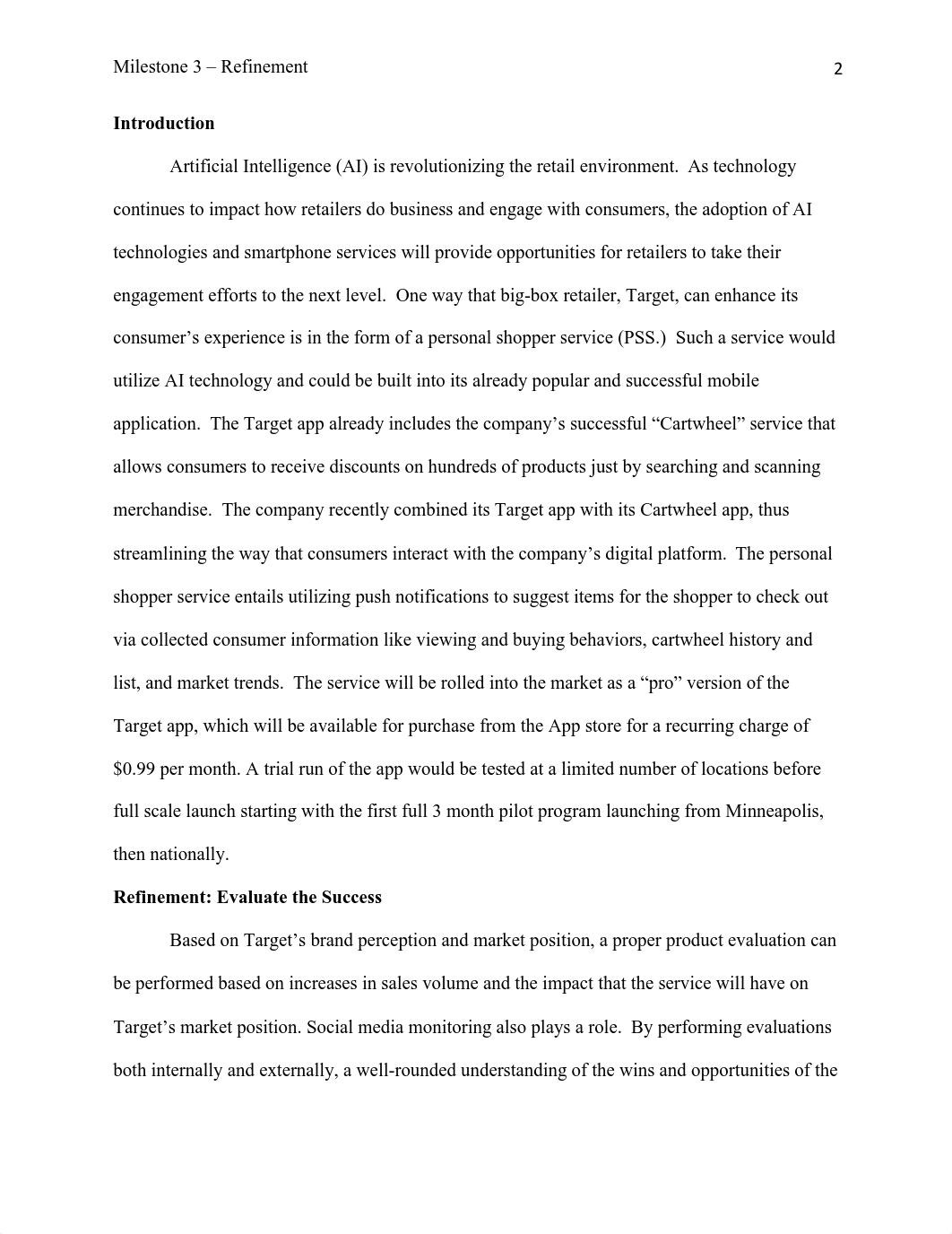 Target Mobile Shopper Service Sample Milestone THREE Paper MBA-560.pdf_driwynvgaxs_page2