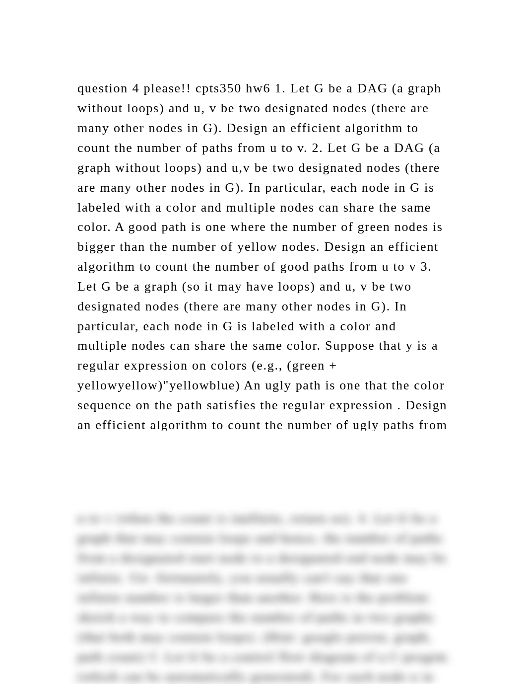 question 4 please!! cpts350 hw6 1. Let G be a DAG (a graph without l.docx_drjcd2ub4s9_page2