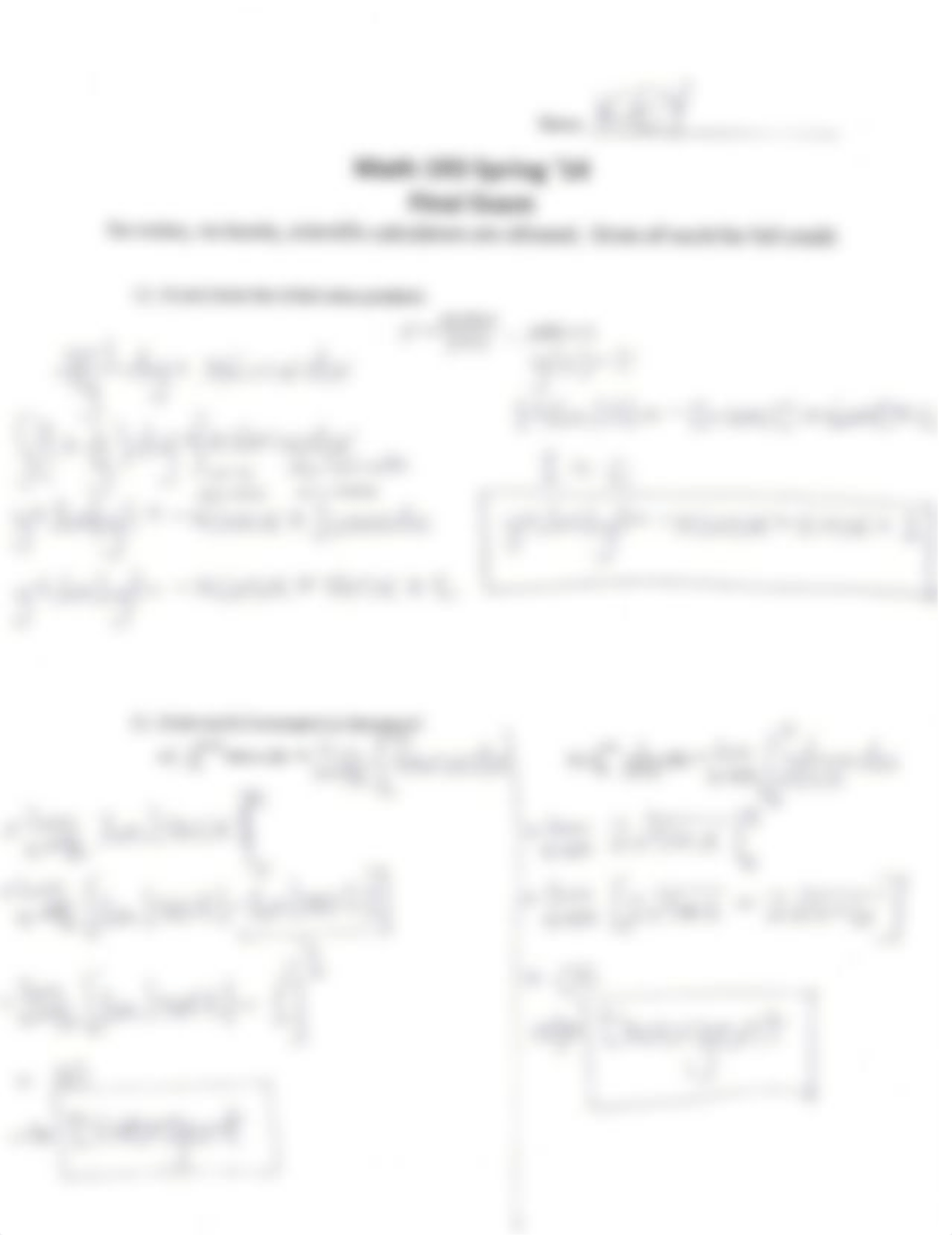 Math 193 Practice Final Exam Key SP16 (1)_drjgyy4ew25_page1