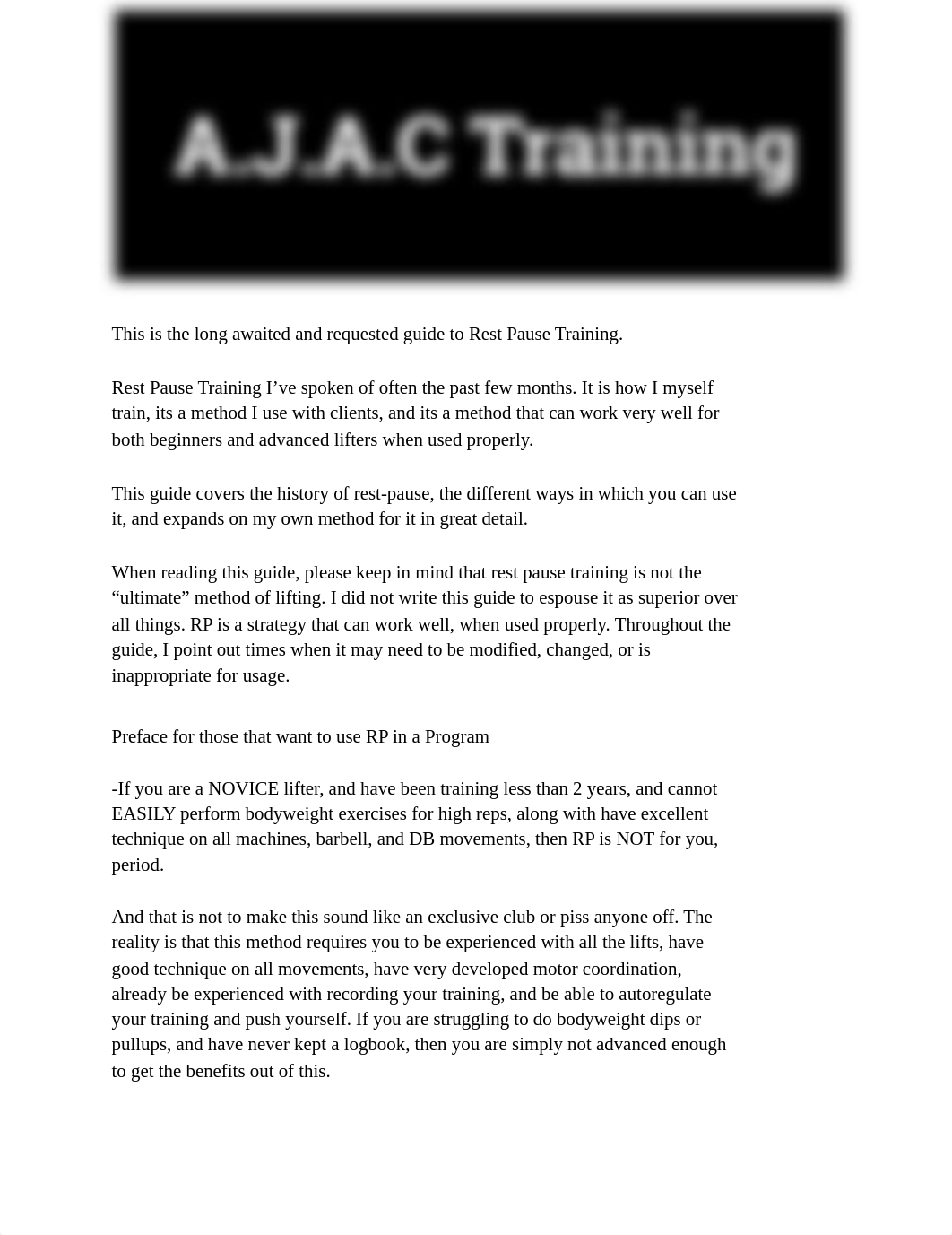 AJAC Guide to Rest Pause Training .pdf_drjpfnjmeoe_page1