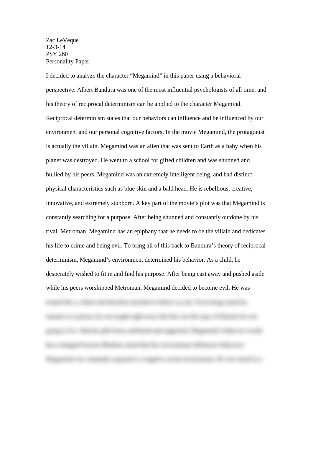 Megamind Character Analysis Paper_drjpojn9sxh_page1