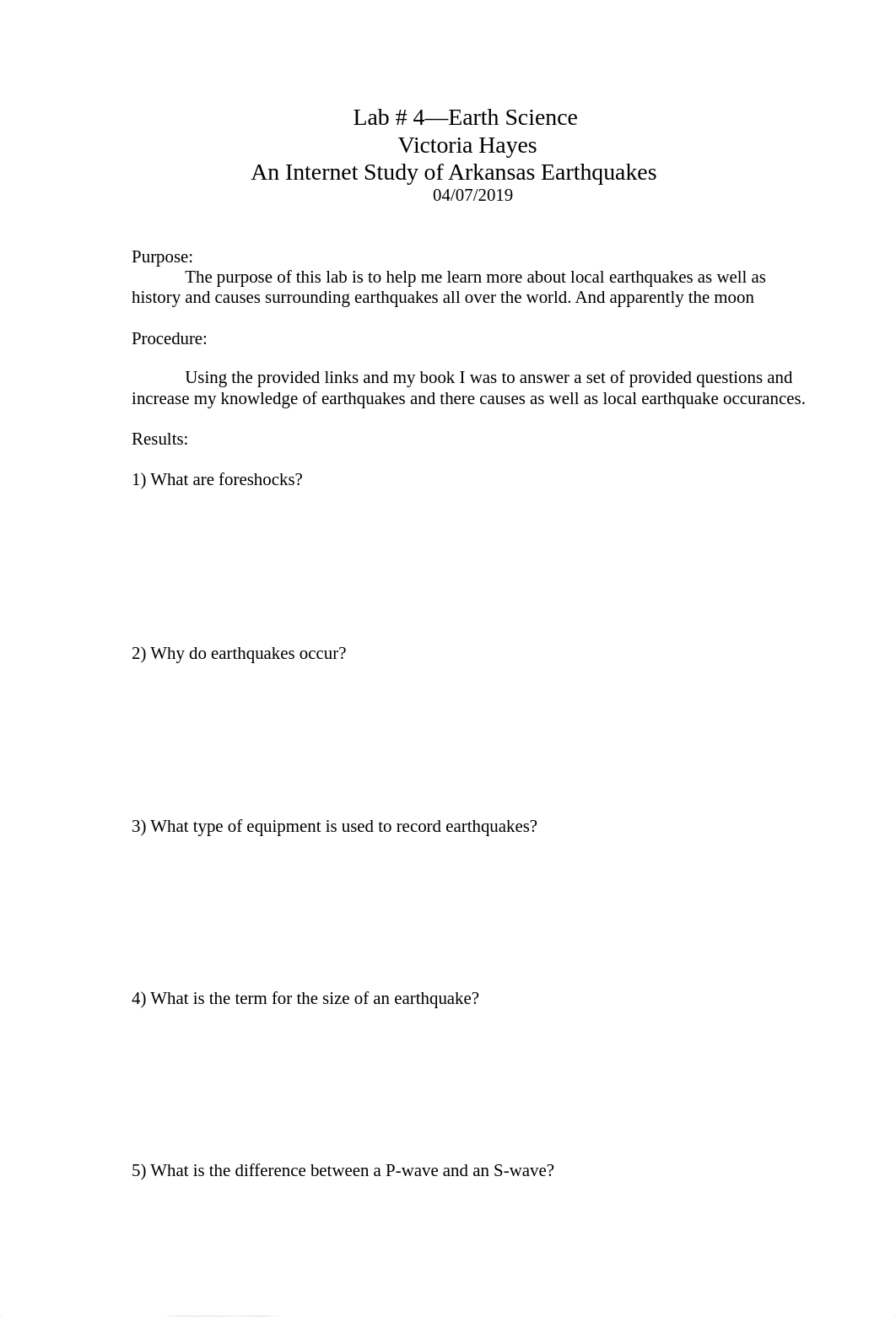 Earth Science -Lab 4-15th ed-Spring 2019.docx_drjscjo1h1x_page1