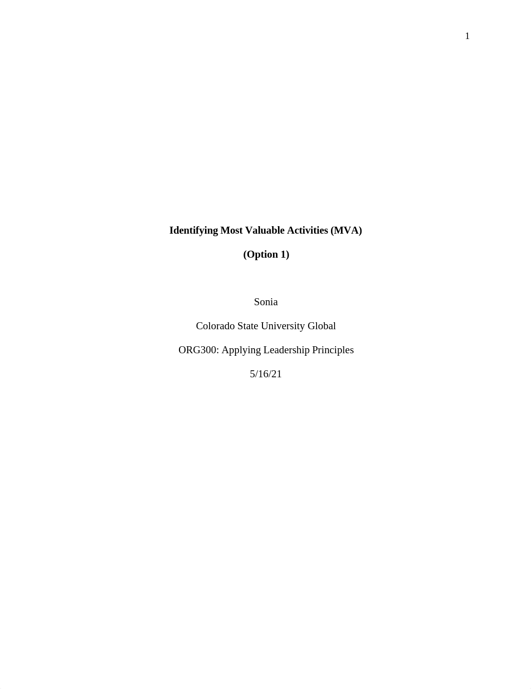 ORG300 MODULE 1 - CRITICAL THINKING - Identifying Most Valuable Activities.doc_drjslyuyxzp_page1