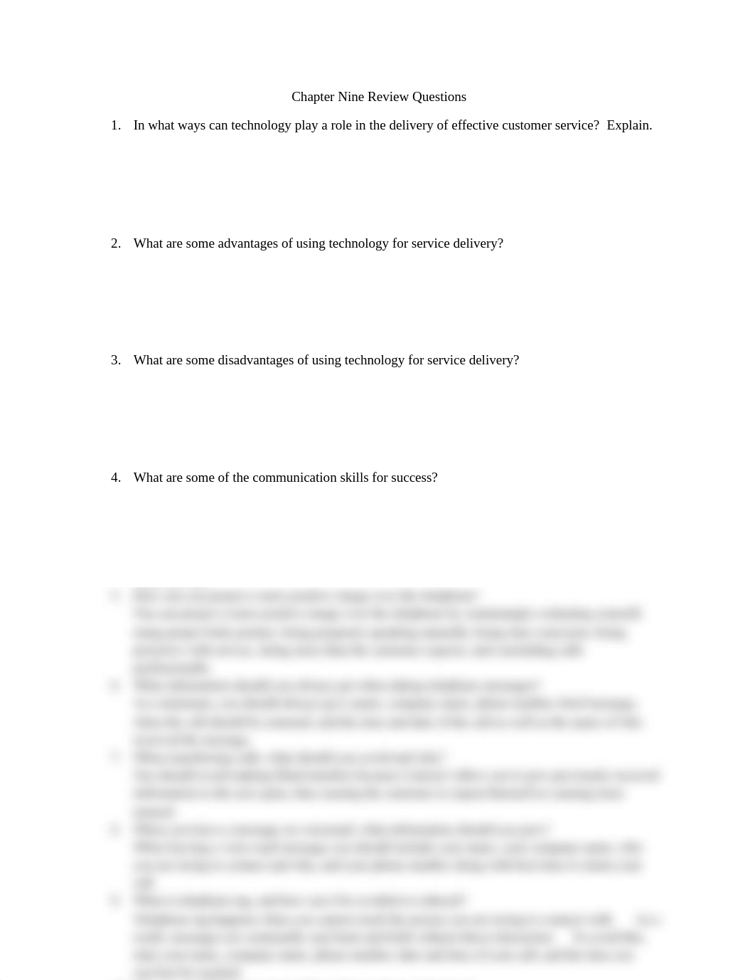 Chapter Nine Review Questions Customer Service.docx_drjvvgebxak_page1