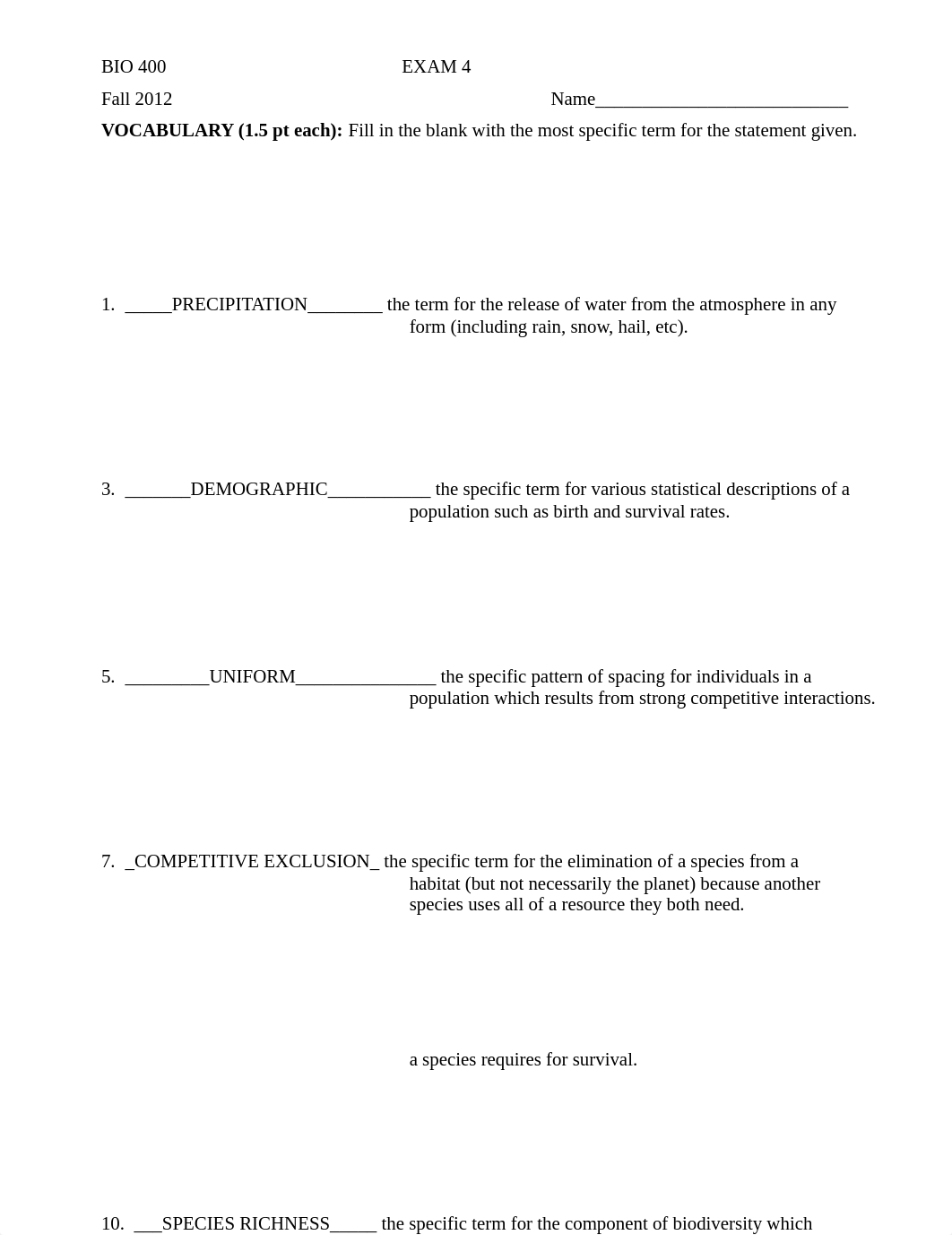 Bio 400 Practice Exam 4 F 12 ANSWER KEY_drk33pmgj7z_page1