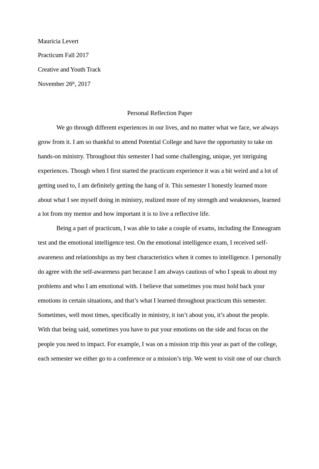 Personal Reflection Paper Practicum Fall 2017.docx_drk91z7bj7k_page1