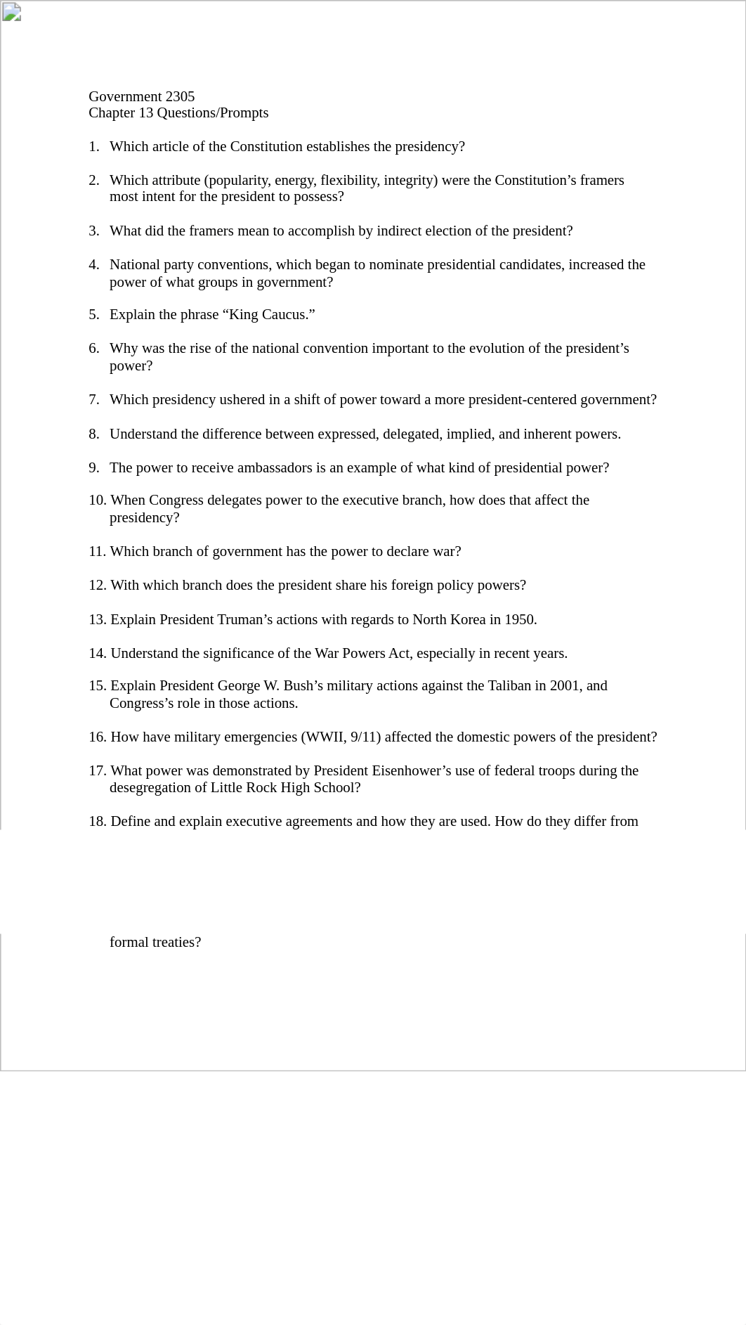 Government 2305 Chapter 13 Study Questions.docx_drkecjbqyim_page1