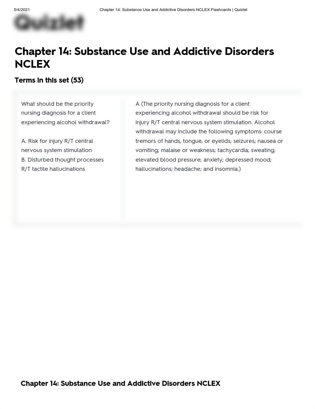 Chapter 14_ Substance Use and Addictive Disorders NCLEX Flashcards _ Quizlet.pdf_drkor1w88bp_page1