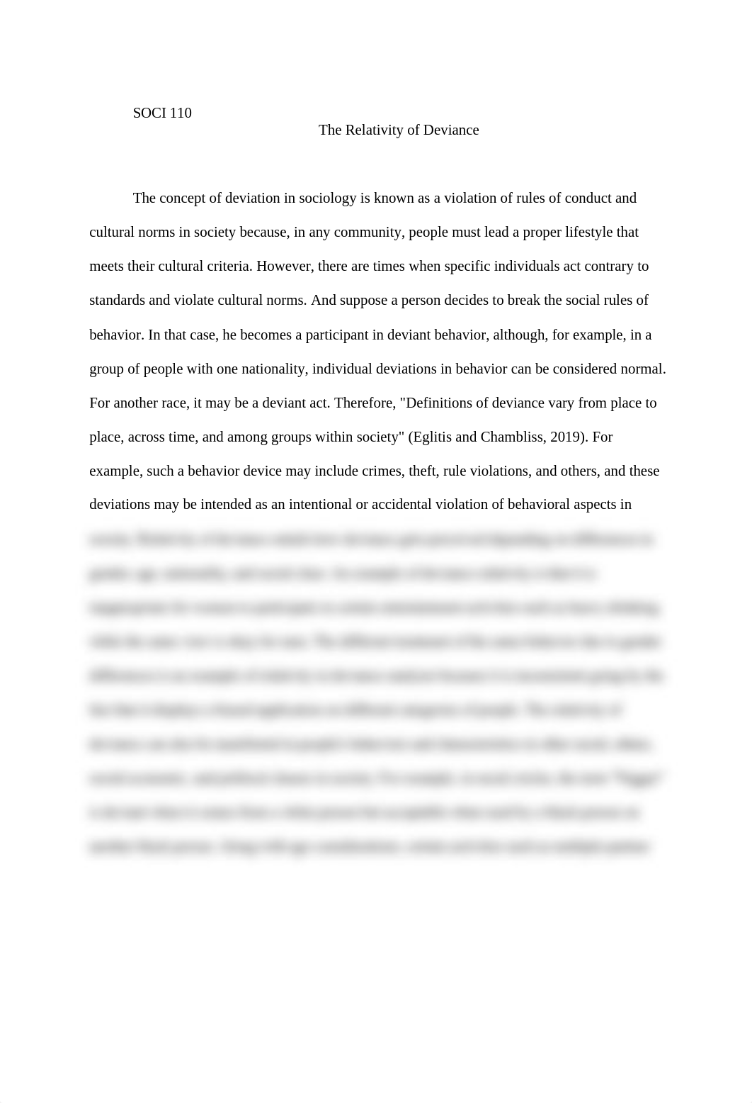 The concept of deviation in sociology is known as a violation of rules of conduct and cultural norms_drkp6n49sbx_page1