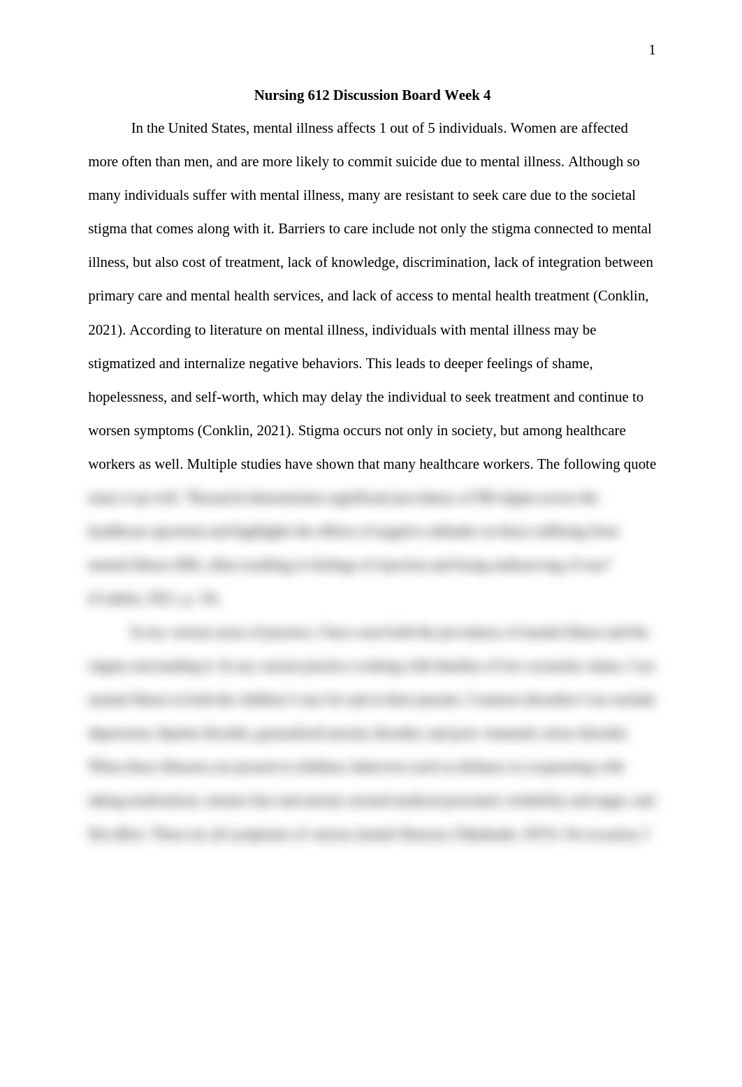 Nursing 612 Discussion Board Week 4.docx_drkrpwgvaws_page1