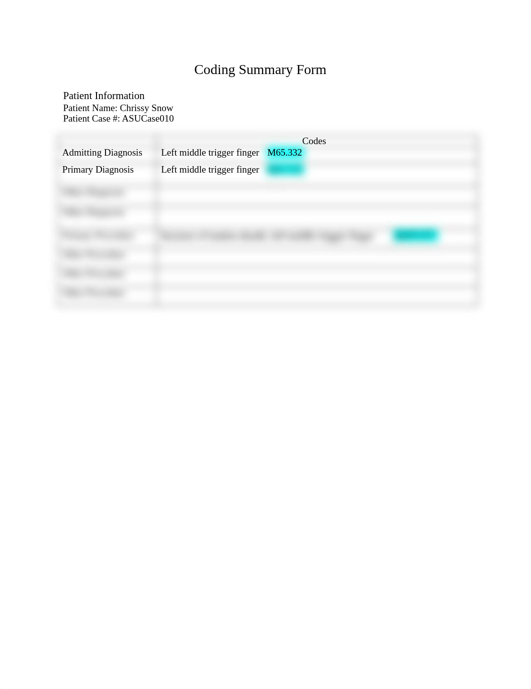 Coding summary Snow.doc_drktlmst1fo_page1