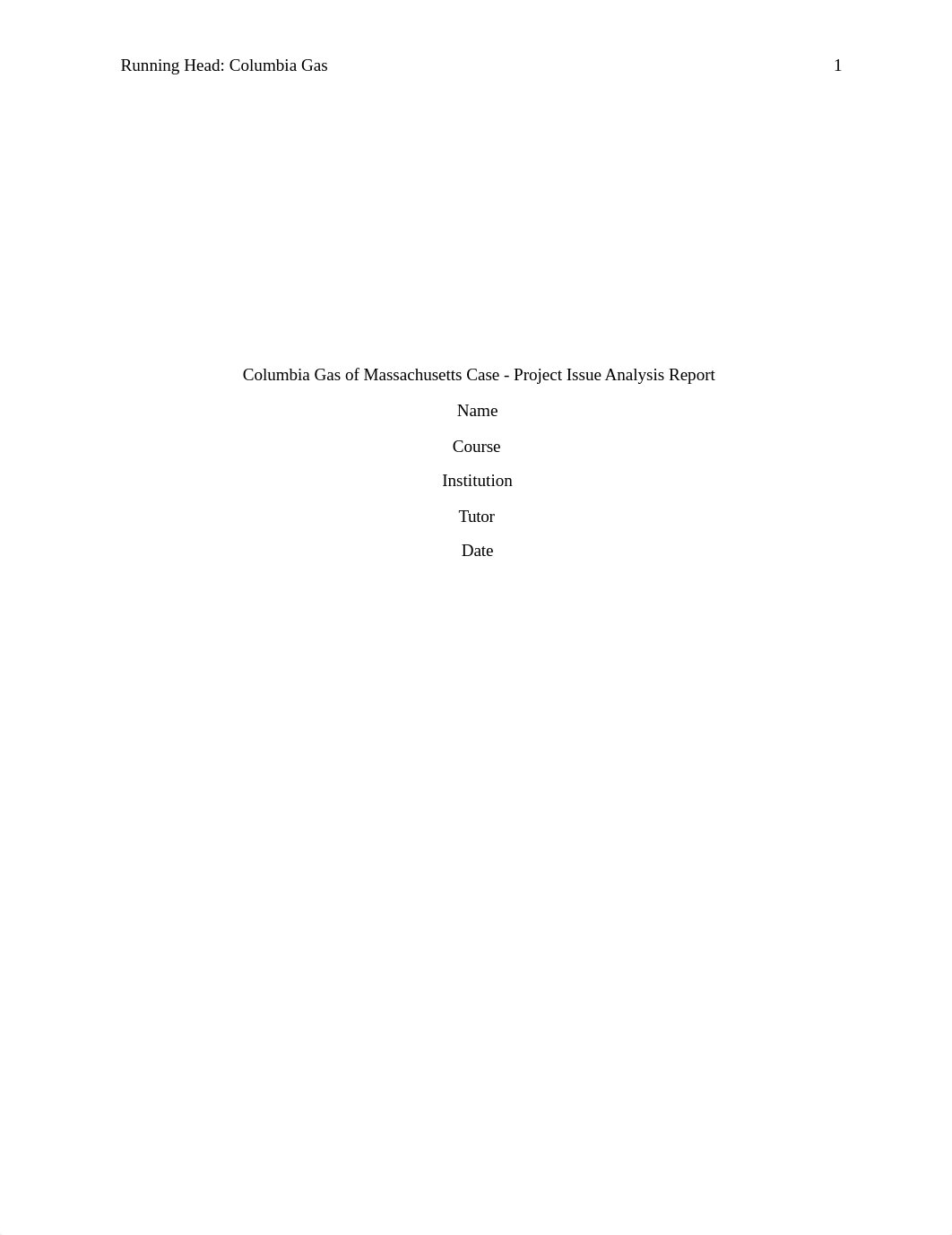 Columbia Gas of Massachusetts Case - Project Issue Analysis Report.docx_drl0mv2rcxo_page1