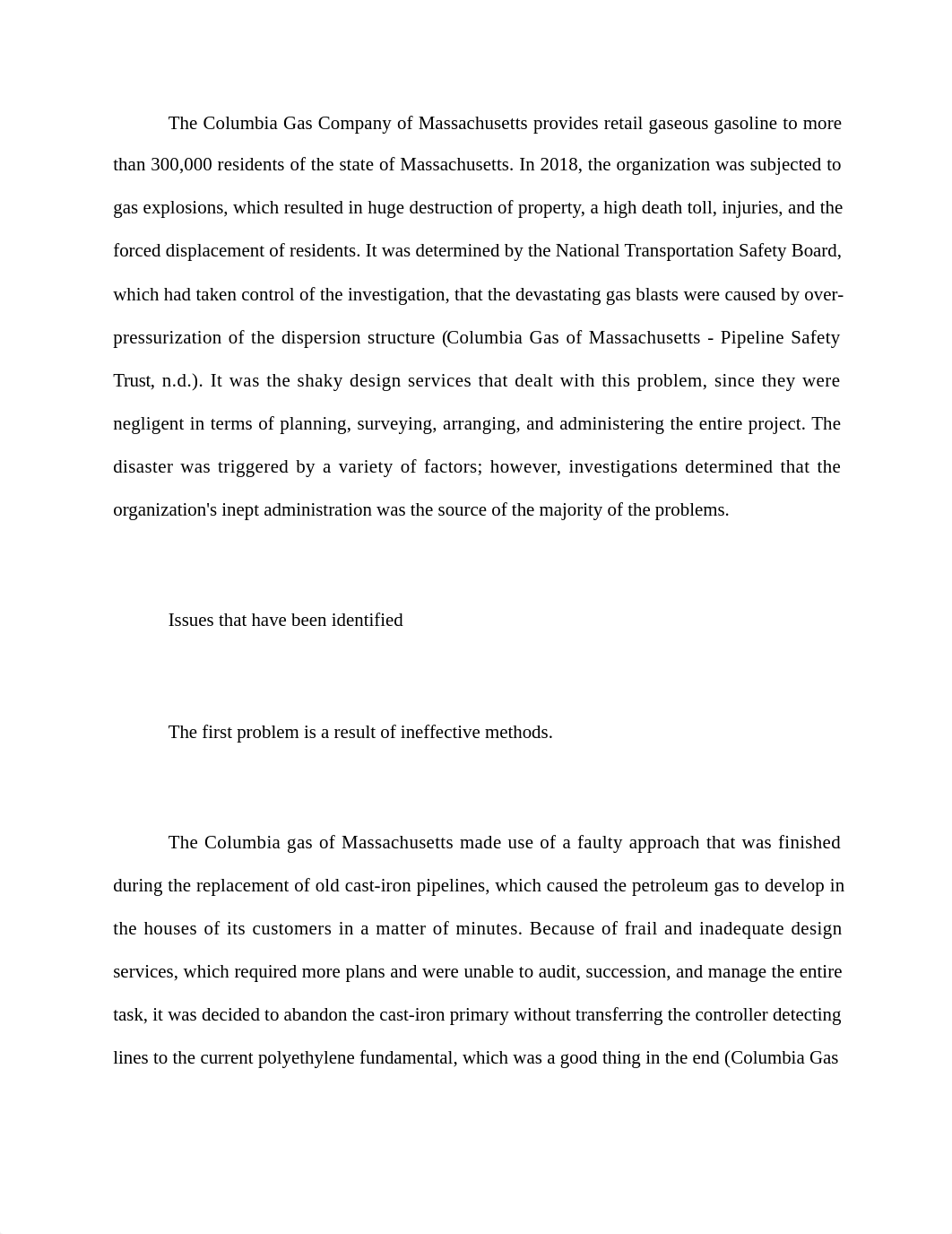 Columbia Gas of Massachusetts Case - Project Issue Analysis Report.docx_drl0mv2rcxo_page2