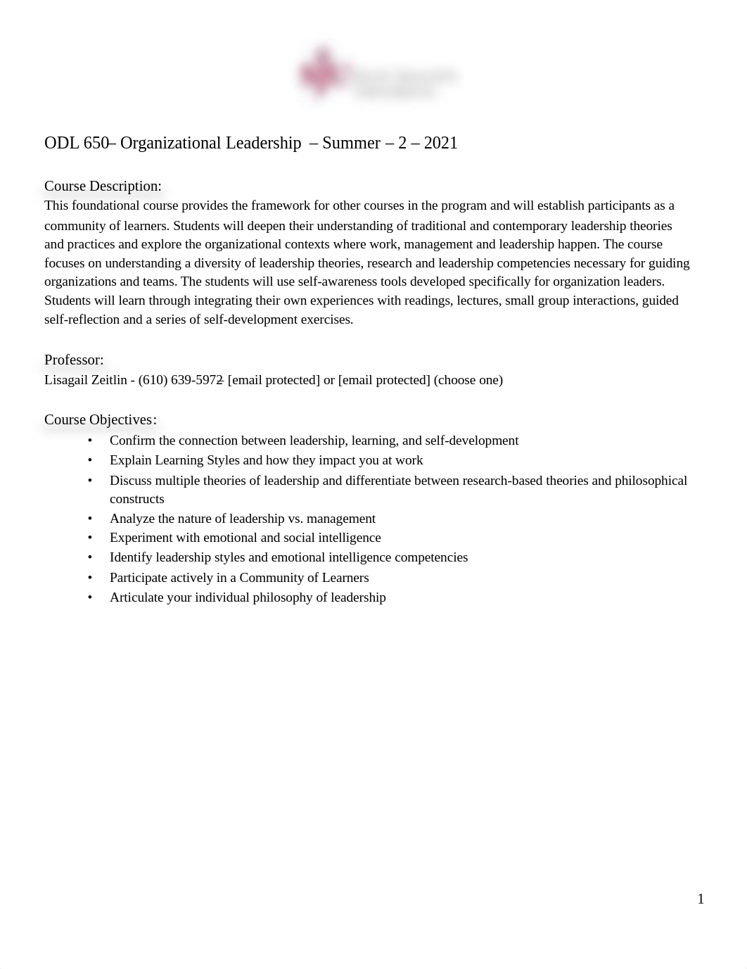 ODL 650 Syllabus Summer 2 2021 Organizational Leadership Zeitlin.pdf_drl6ik26xcy_page1