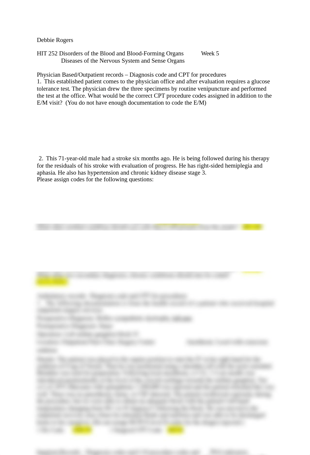 HIT-252  Week 5 Blood and Nervous Homework B -Debbie Rogers.doc_drlhj40bxr1_page1