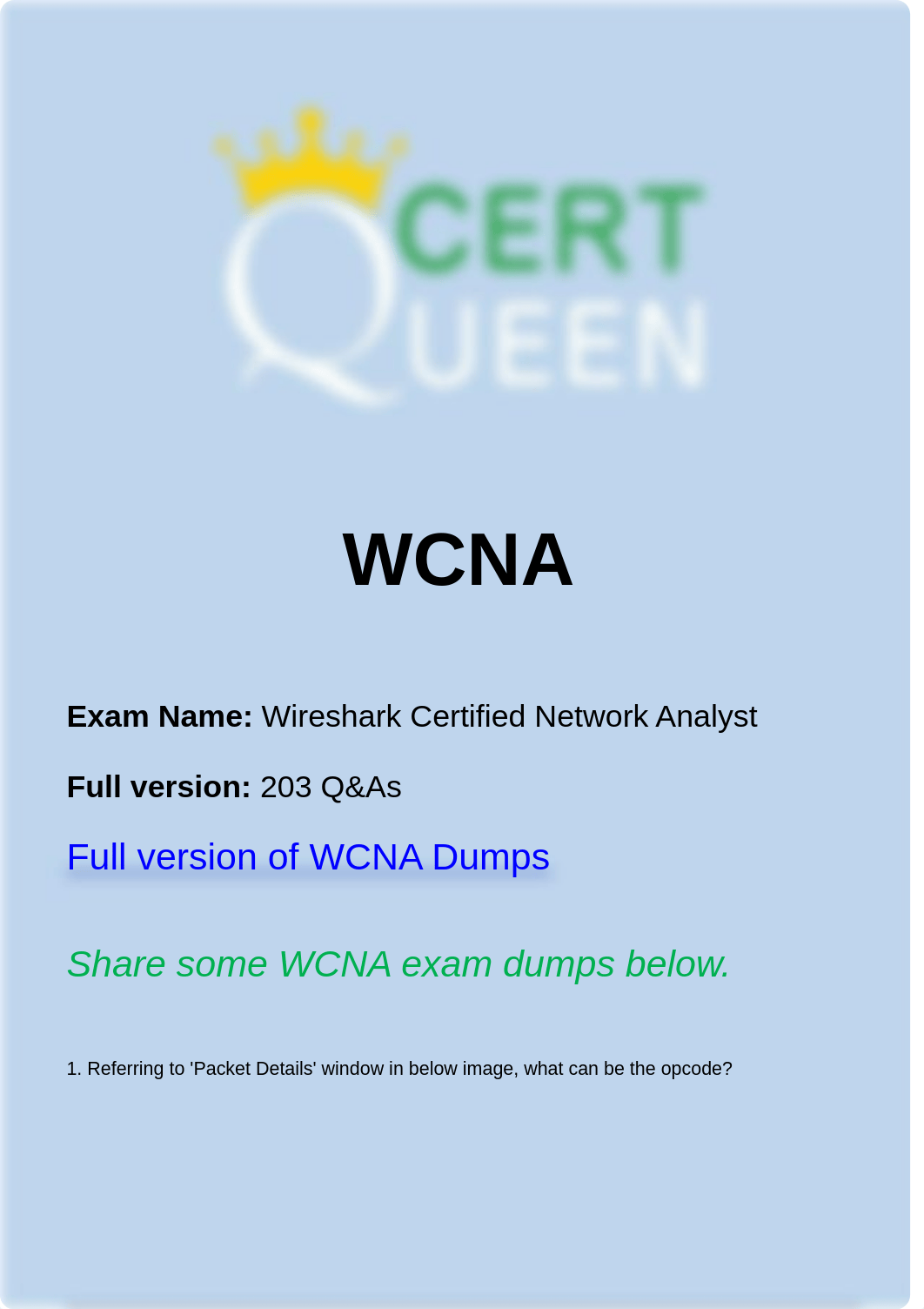 Wireshark Certified Network Analyst WCNA real dumps.pdf_drm1n3i45z9_page1