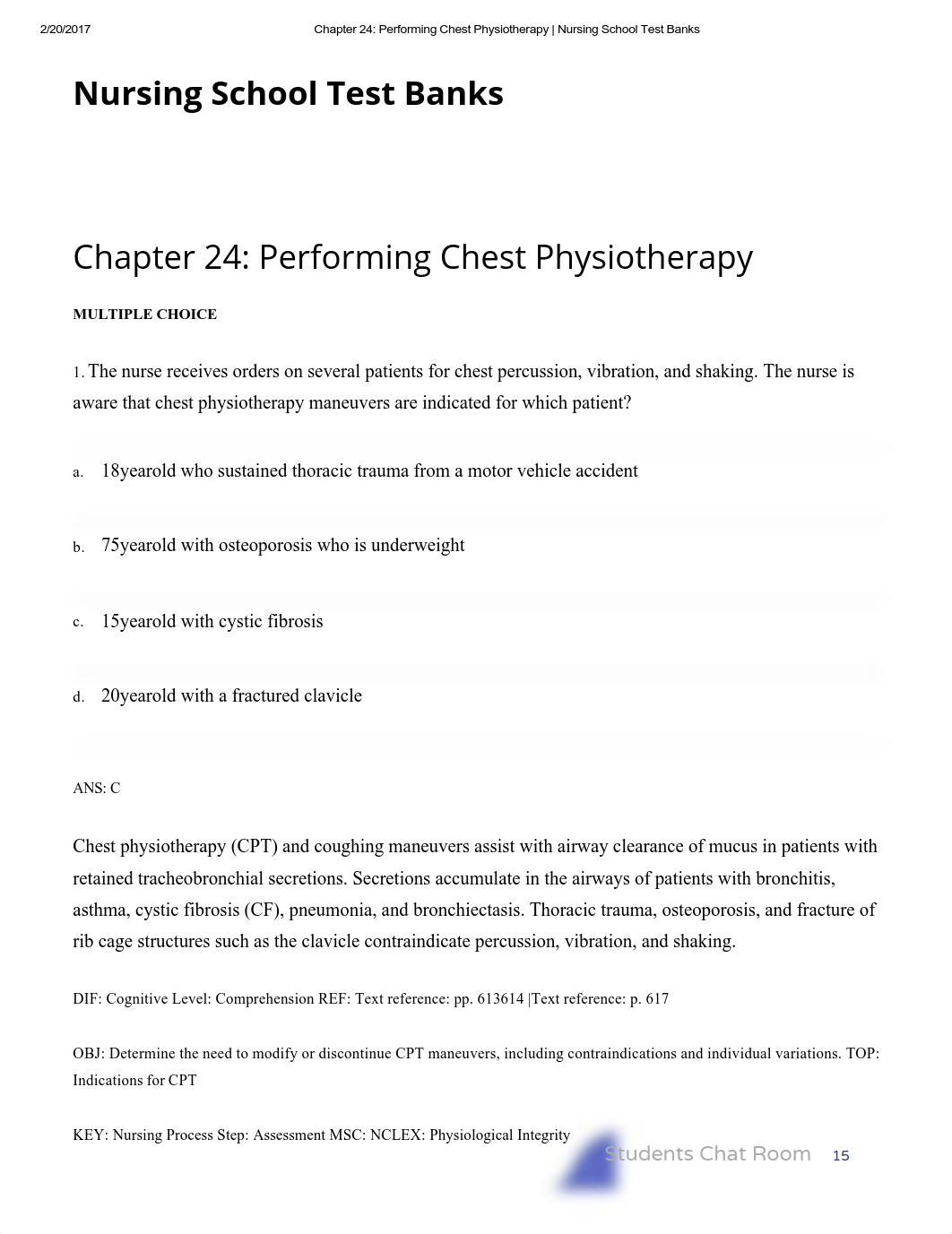 Chapter 24_ Performing Chest Physiotherapy _ Nursing School Test Banks_drn5tsv5f3r_page1