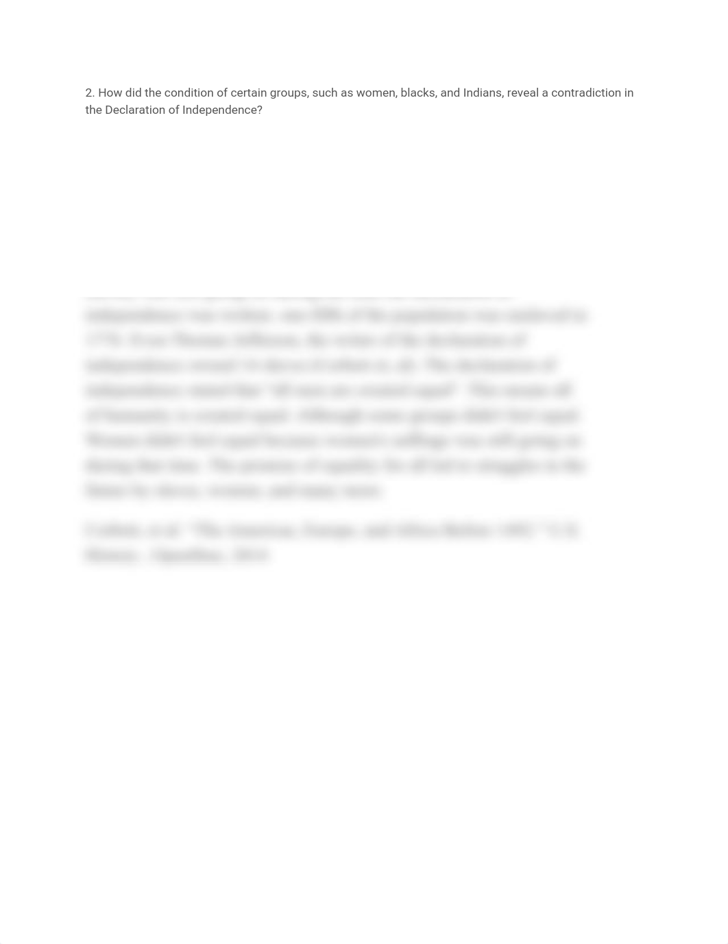 How did the condition of certain groups, such as women, blacks, and Indians, reveal a contradiction_drne4585tc7_page1