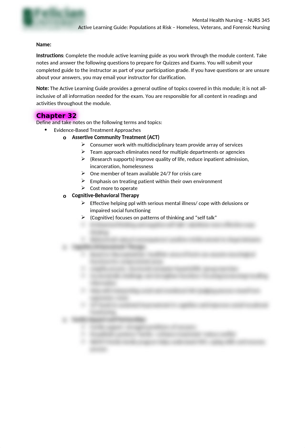 14 Active Learning Guide - Populations at Risk - Homeless, Veterans, and Forensic Nursing.docx_drnmcawgh6v_page1