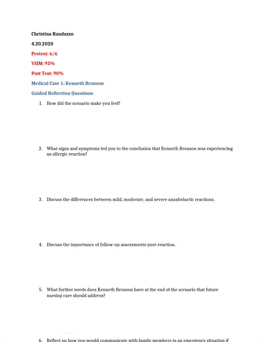 Med Surg Clinical Reflection Questions .docx_drnrcrnle3o_page1