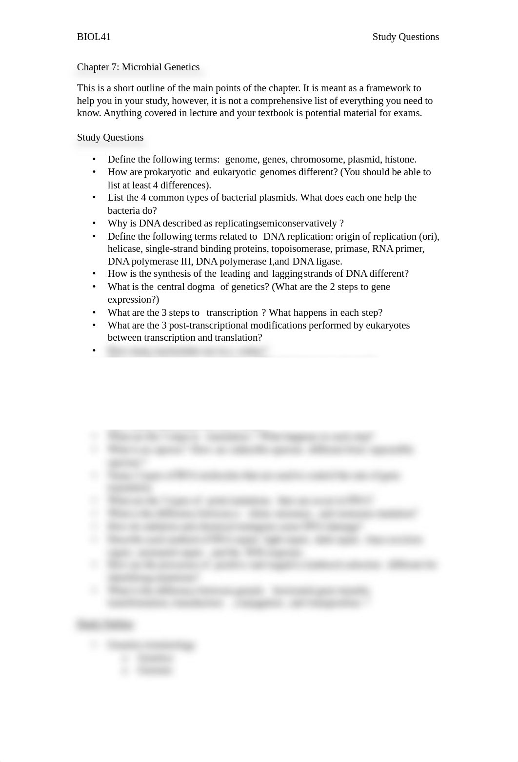 Study Questions Chapter 7 Microbial Genetics.pdf_drnvrmdqn3d_page1