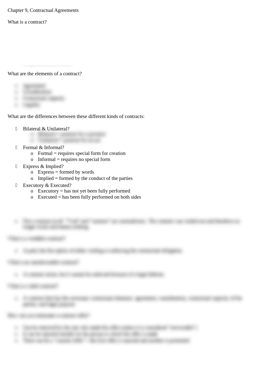 Chapter 9 Study Guide, Contractual Agreements_drojlh0xkxc_page1