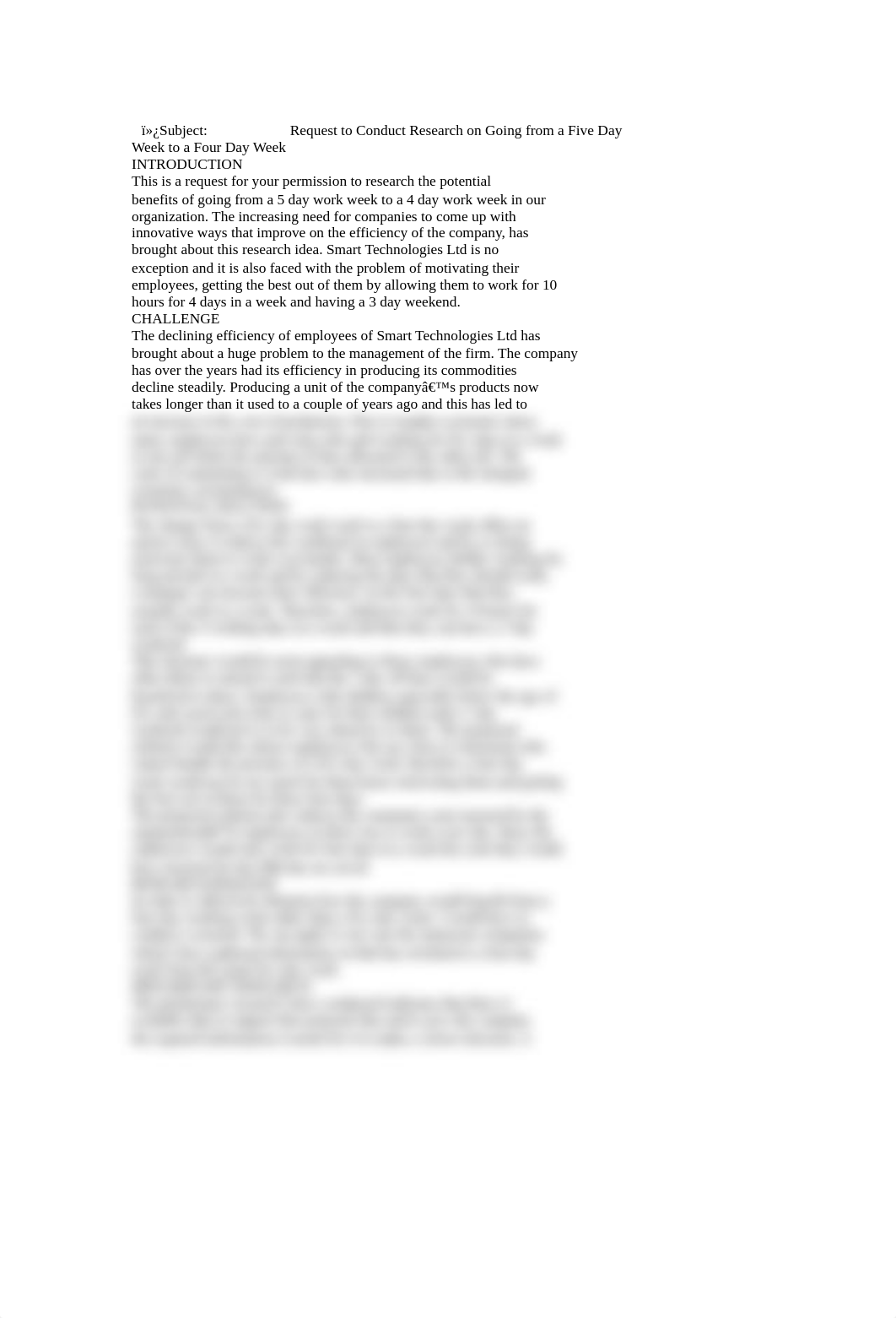 Potential Benefits of Going from a 5 Day Work Week to a 4 Day Work Week essay.doc_dron8hyw92o_page1