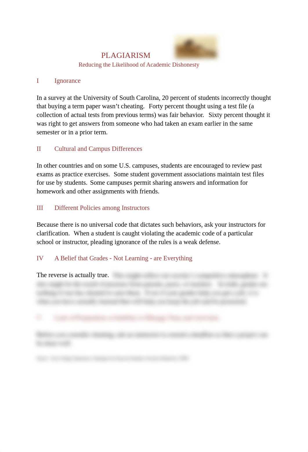 CST 2001 Plagiarism Lesson Handout and Assignment Reducing the Likelihood of Academic Dishonesty (1)_droo5xkcvpz_page1